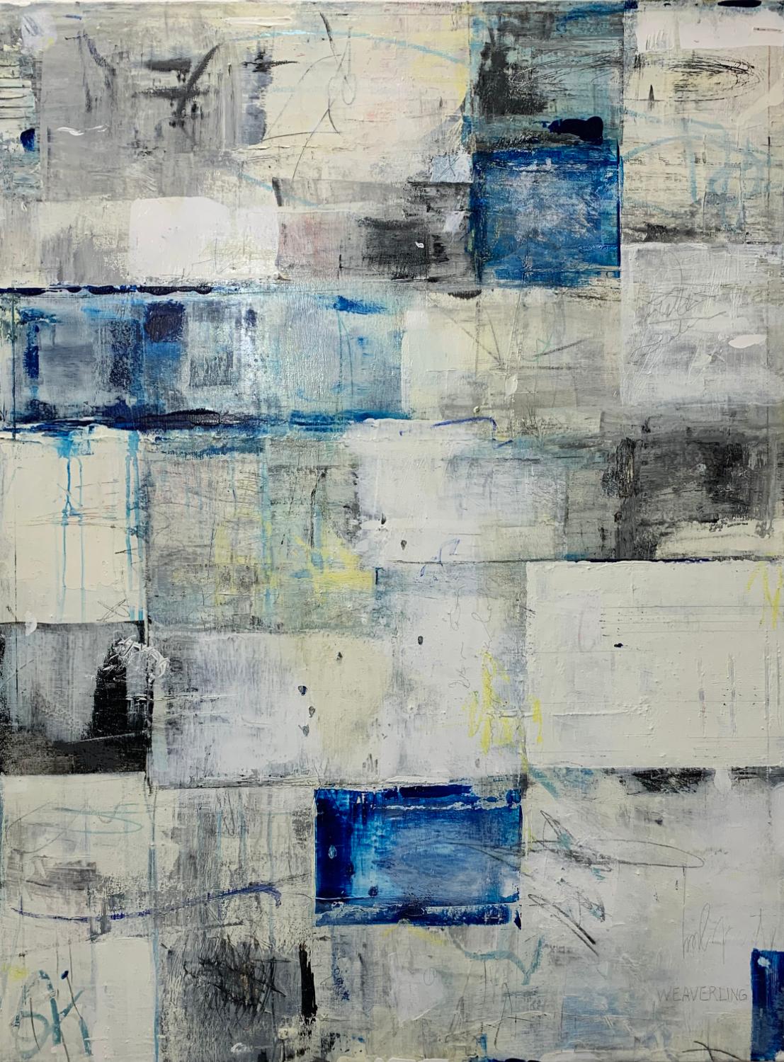 Listen, Abstract Painting - Mixed Media Art by Julie Weaverling