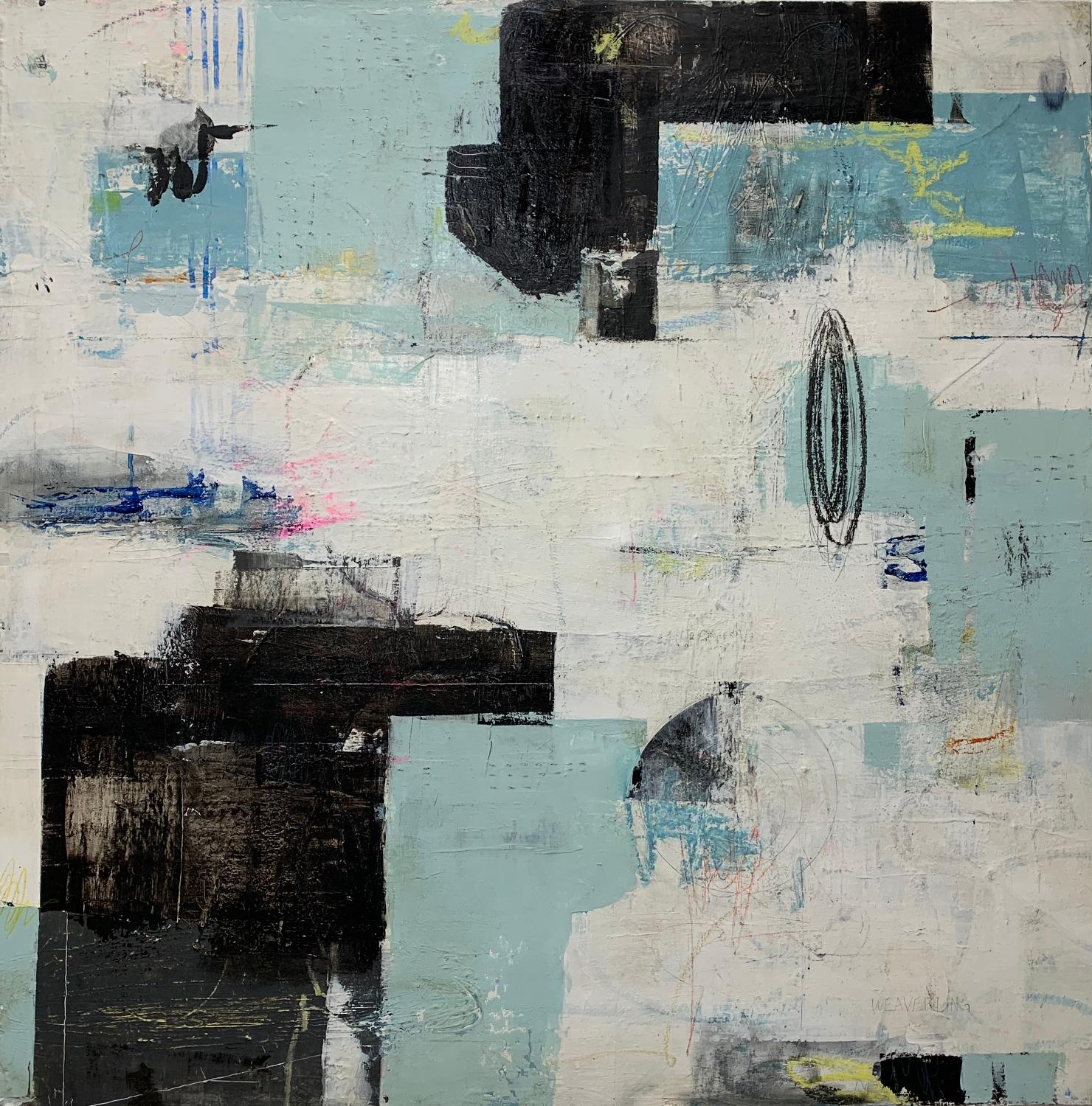 Once Upon a Time 2, Abstraktes Gemälde – Mixed Media Art von Julie Weaverling