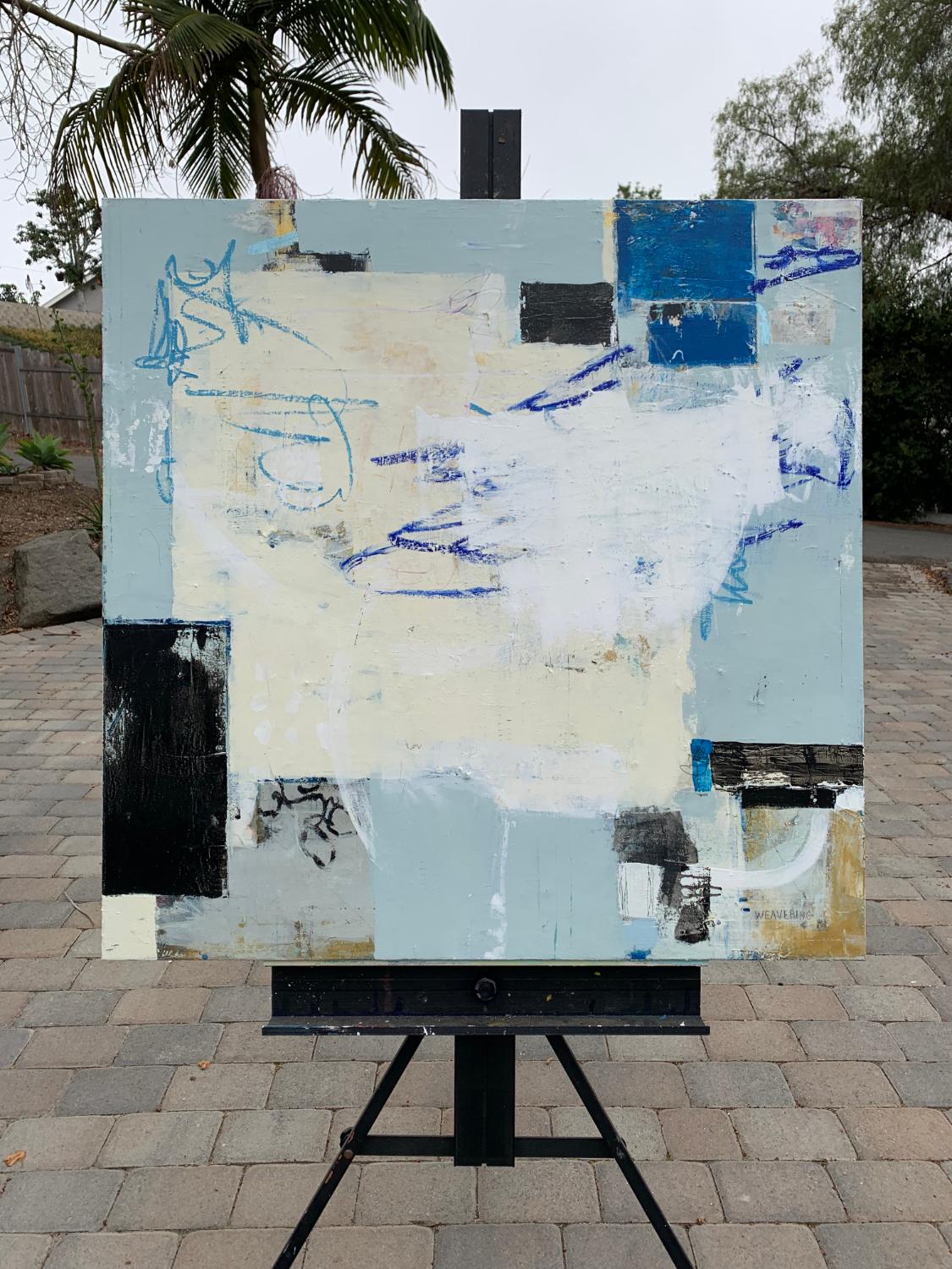 Echi invisibili, Pittura astratta - Painting Astratto di Julie Weaverling
