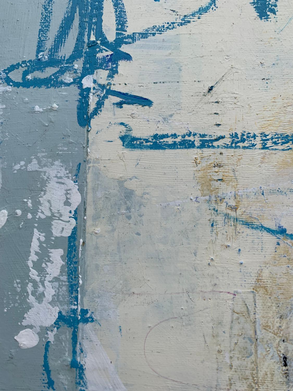Echi invisibili, Pittura astratta - Abstract Painting Grigio di Julie Weaverling
