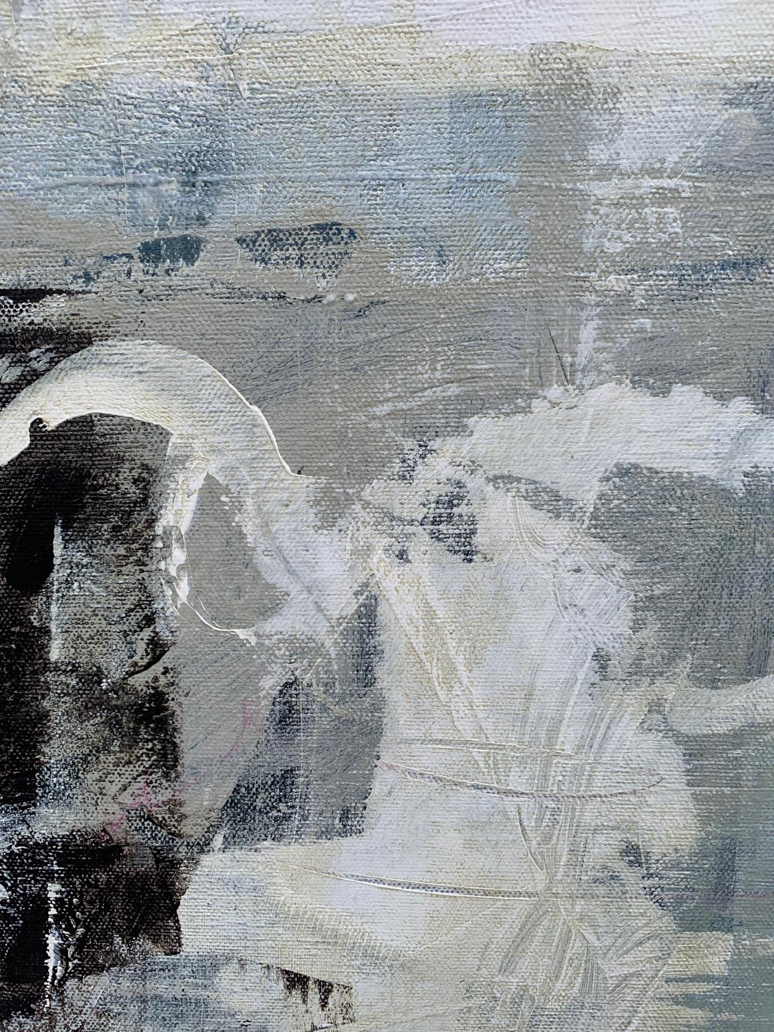 Passaggio, Pittura astratta - Abstract Painting Grigio di Julie Weaverling