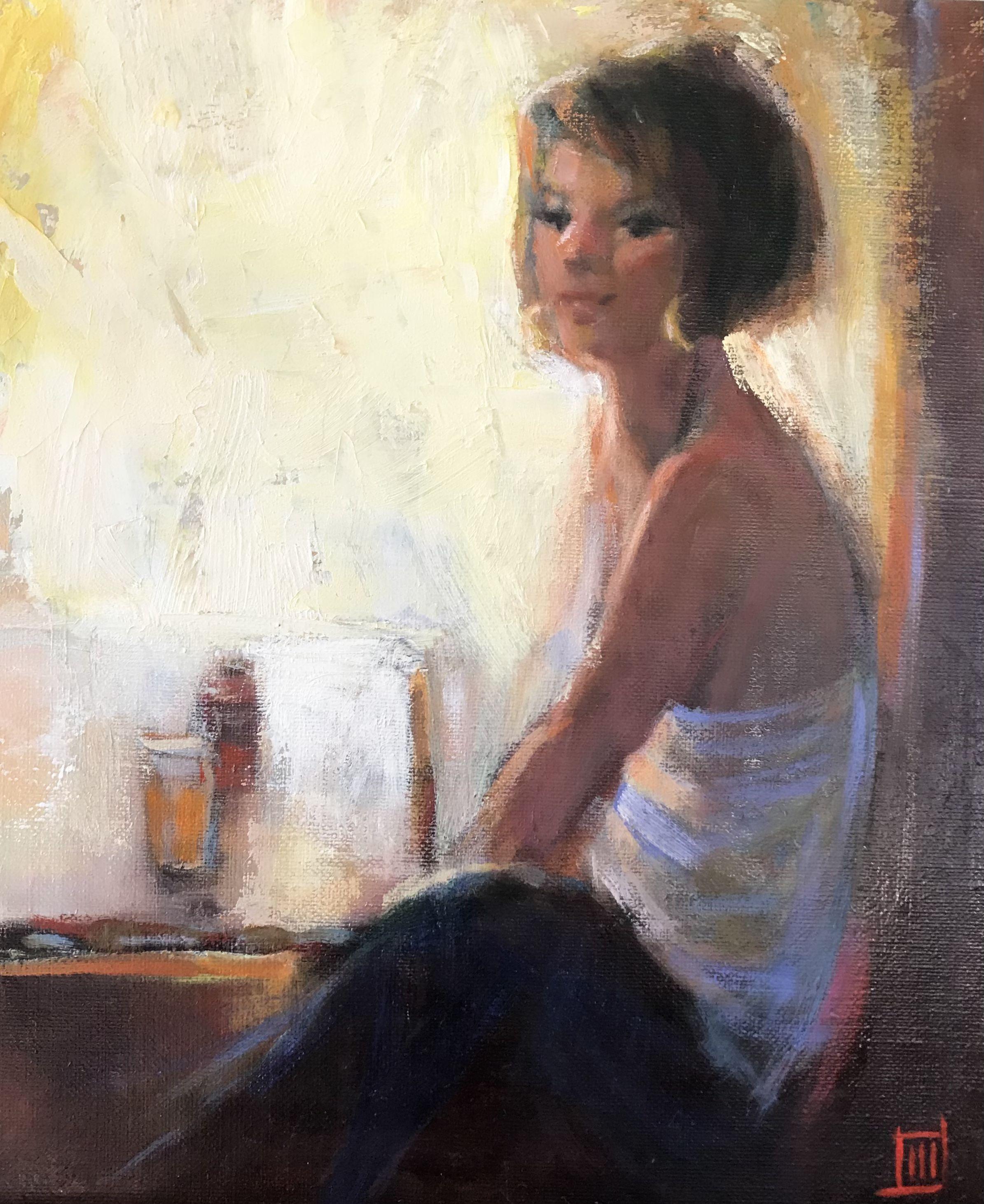 Julie  Wende Figurative Painting - DON'T KEEP HER WAITING, Painting, Oil on Other