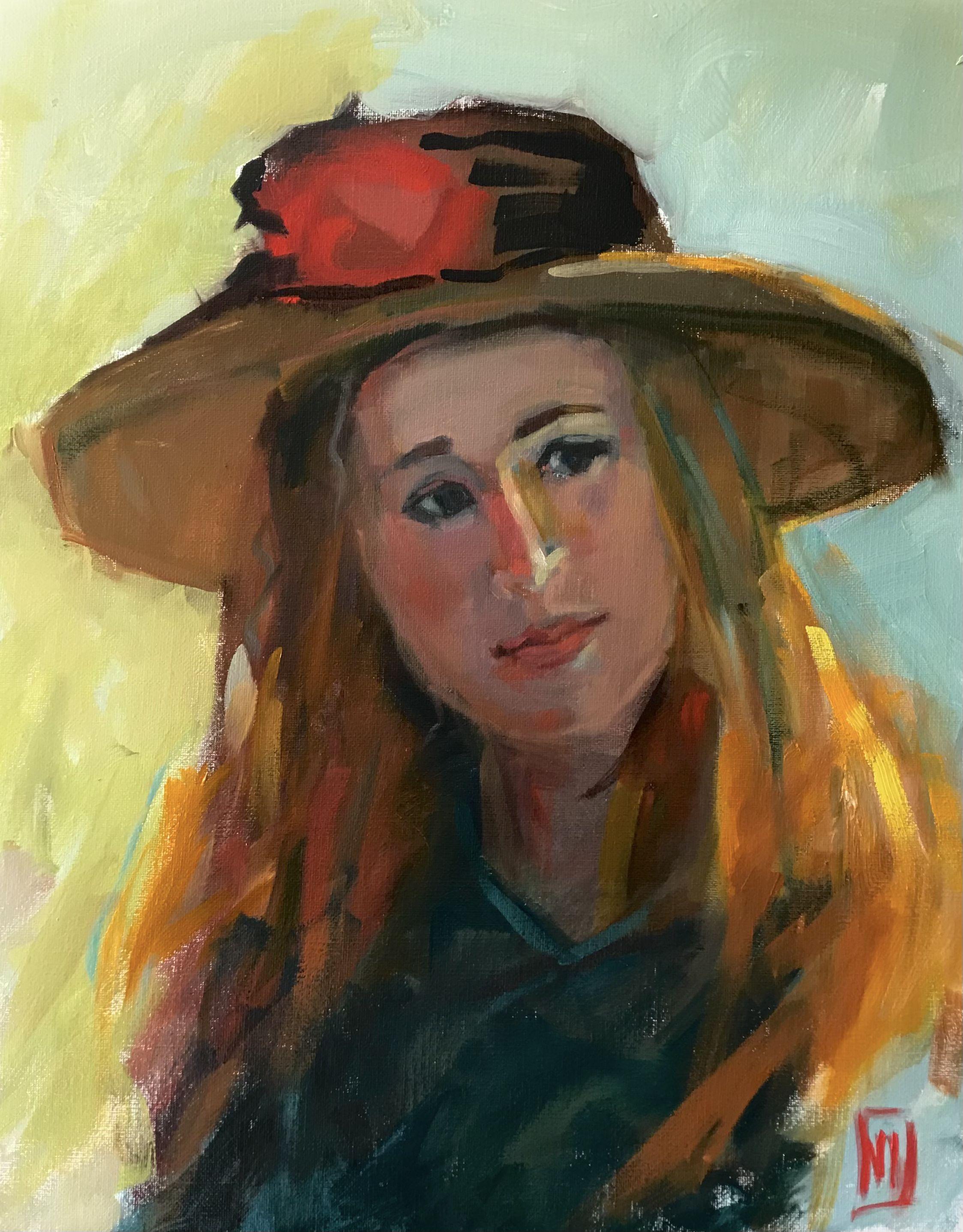 Inspired by all the beautiful women in Renoir's paintings :: Painting :: Impressionist :: This piece comes with an official certificate of authenticity signed by the artist :: Ready to Hang: Yes :: Signed: Yes :: Signature Location: Front :: Canvas
