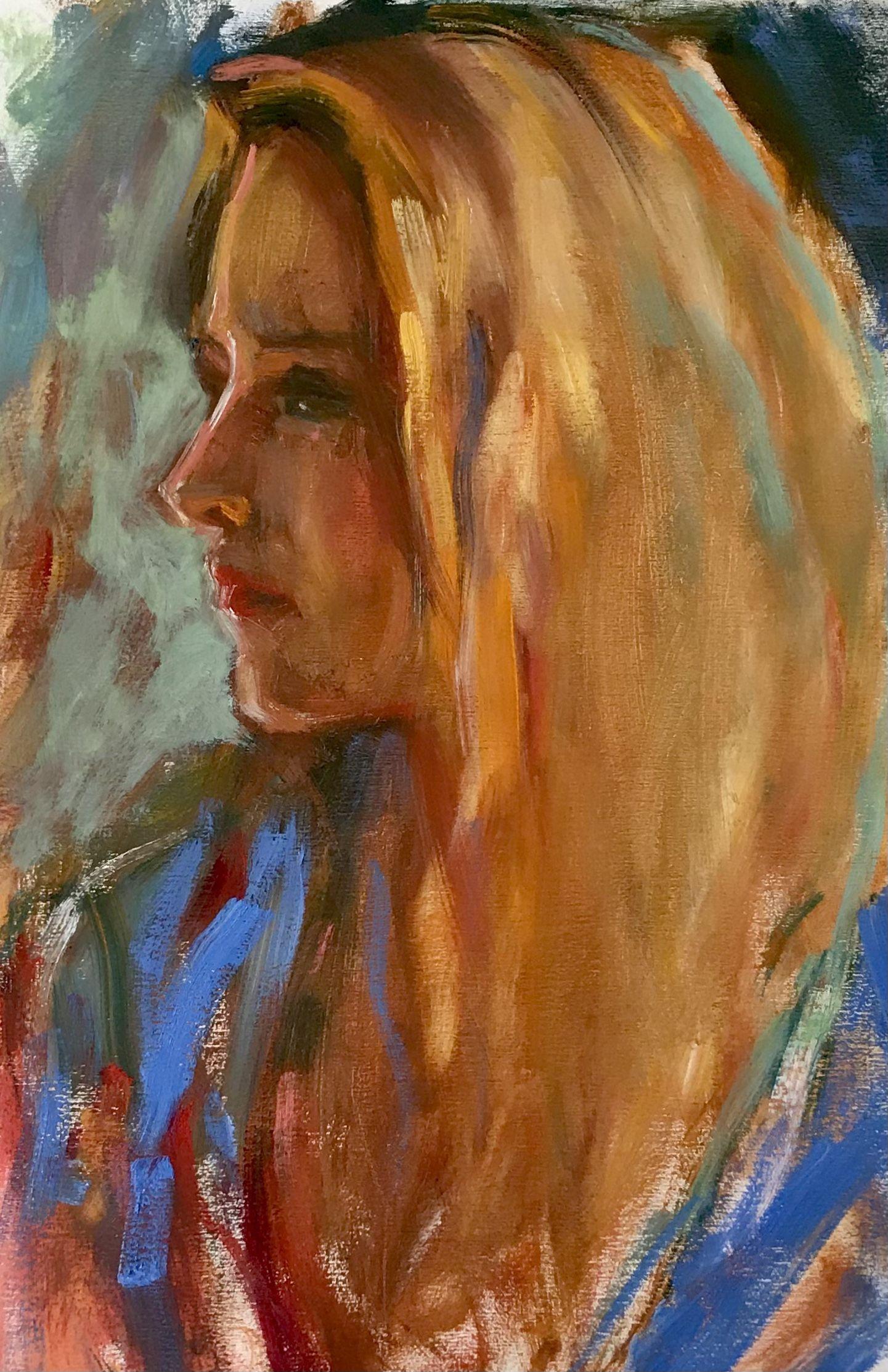 MUSE, Pittura, Olio su tela - Painting di Julie  Wende