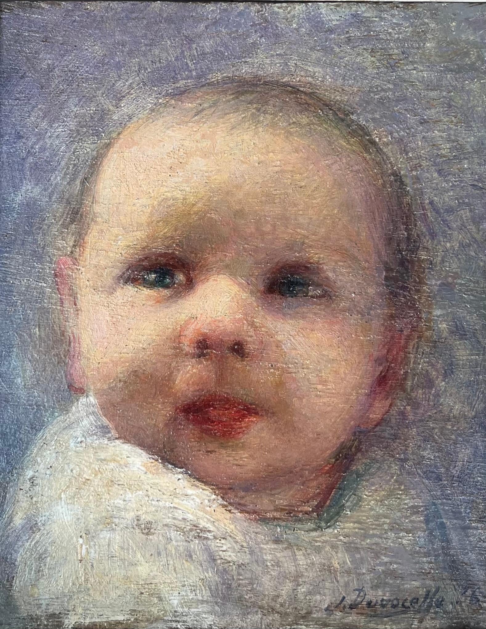 Babyporträt von Julien-adolphe Duvocelle (1873- 1961) im Angebot 1