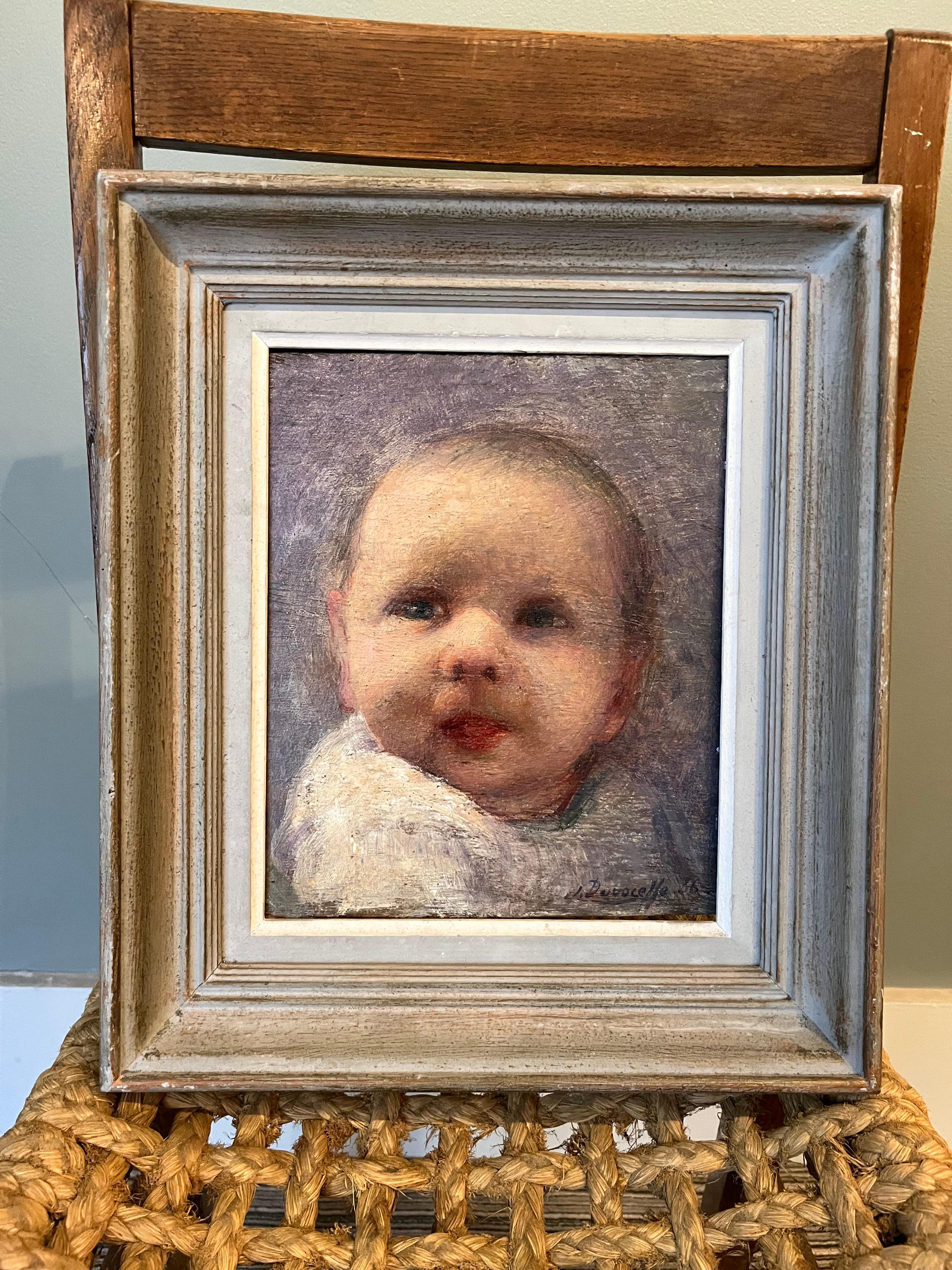 Babyporträt von Julien-adolphe Duvocelle (1873- 1961) im Angebot 2
