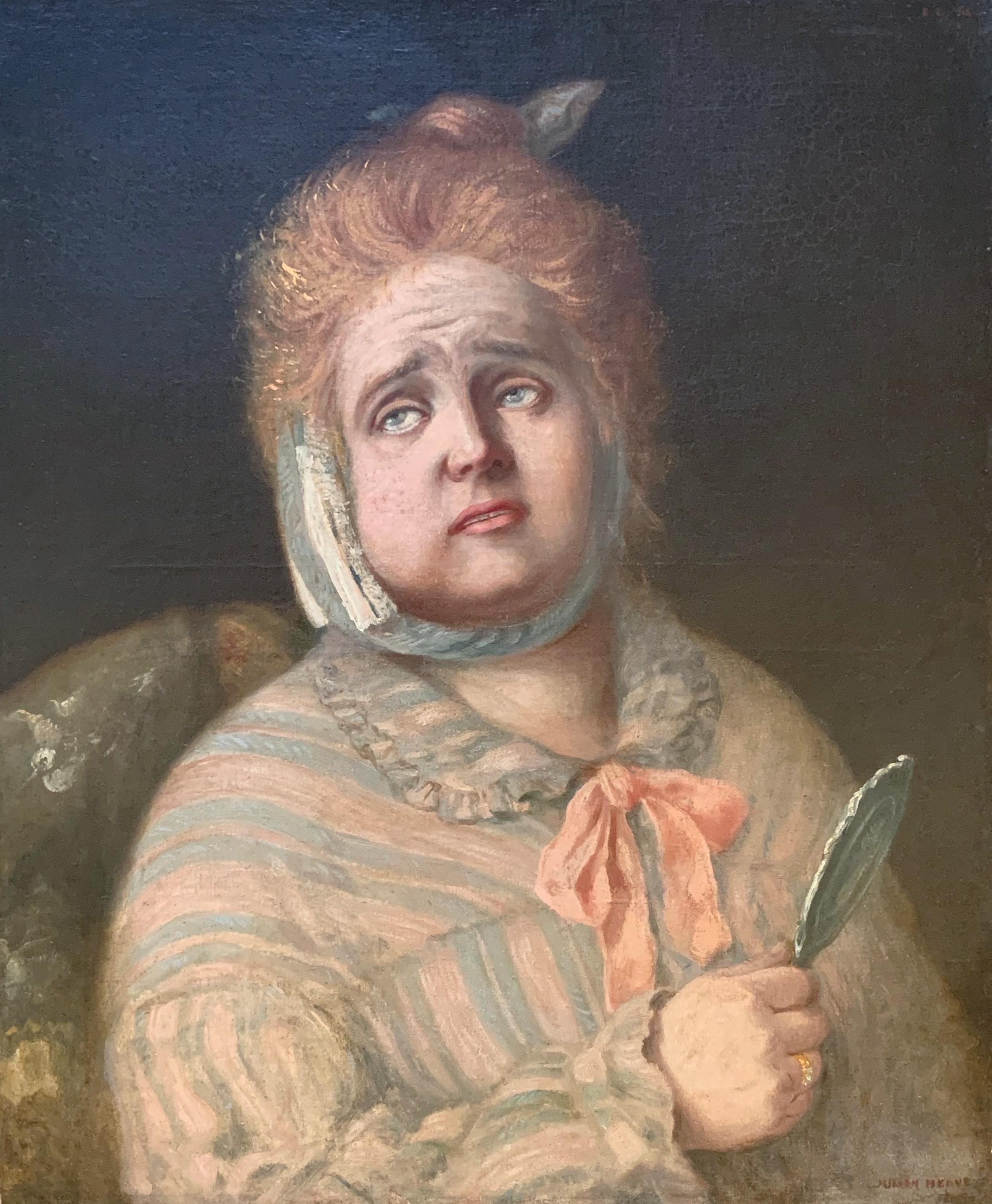 Portrait of a woman with a toothache, circa 1900, oil on canvas