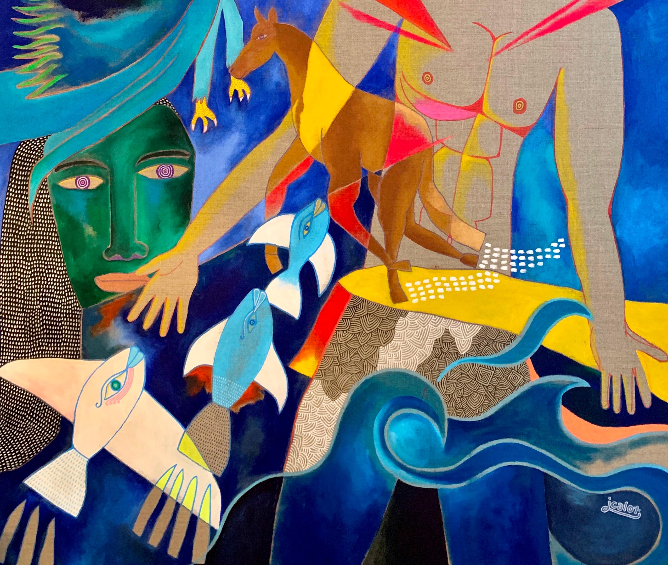 Aura - Julien Calot, 21° secolo, Pittura figurativa contemporanea in vendita 3