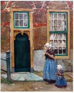 ''Mother and Child in Zeeland' by Julien Celos (1884 – Antwerp – 1953)
