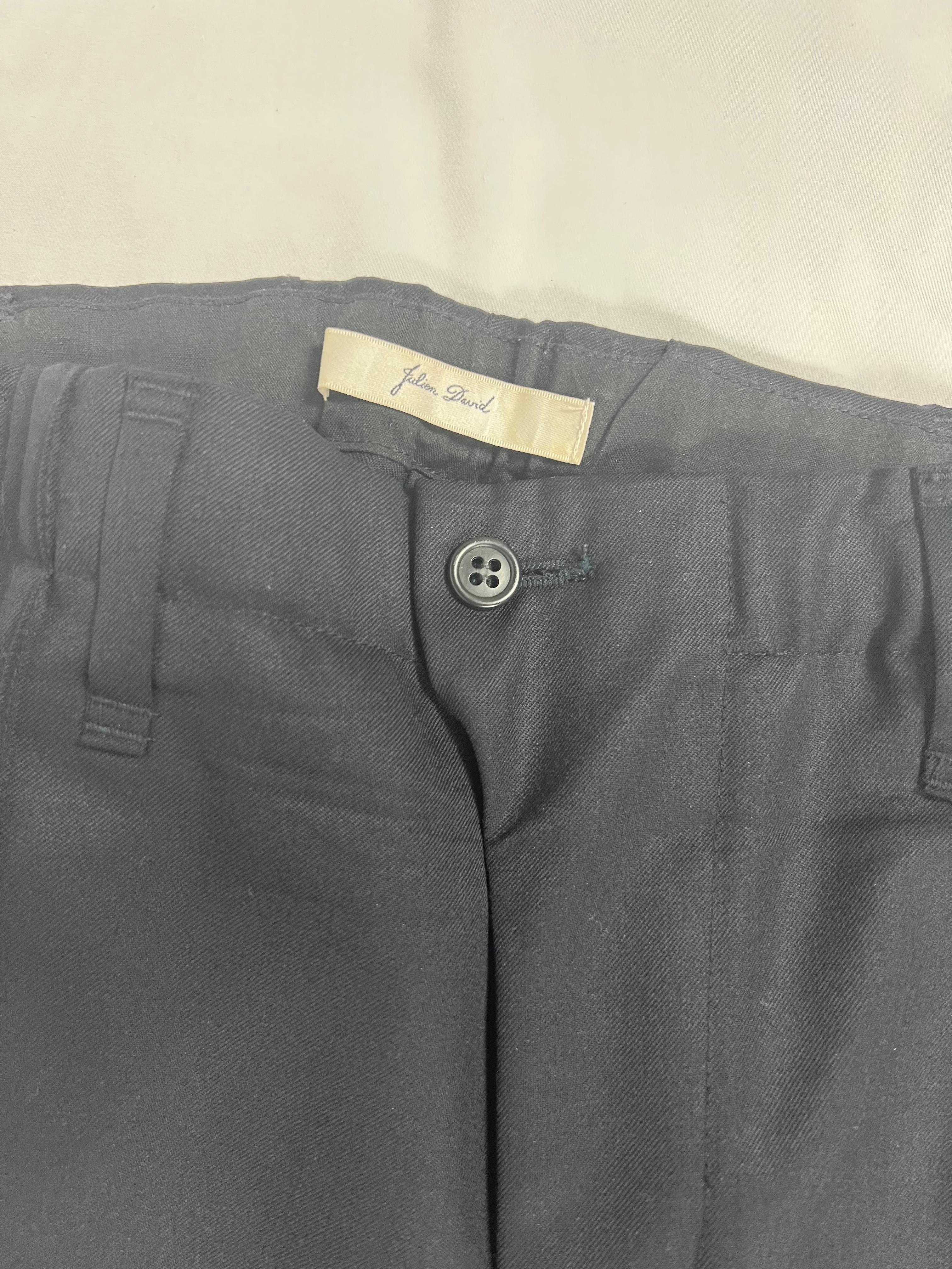 Black Julien David Navy Trousers Pants For Sale