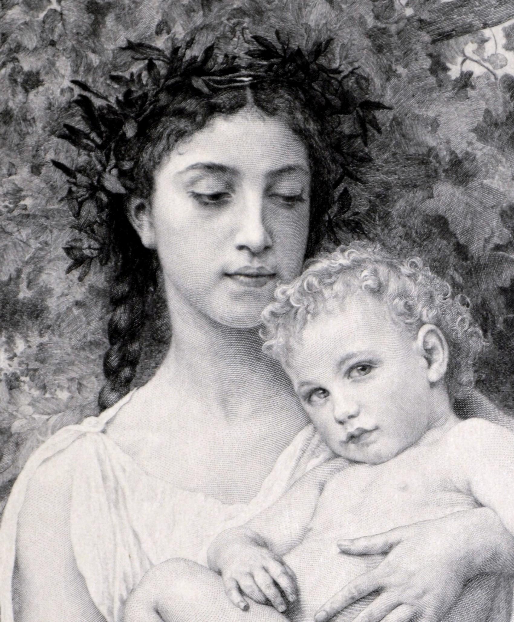 Julien Deturck (1862-1941) "Der junge Bruder" nach William Bouguereau 1901