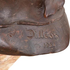 Julien Dillens, Terracotta Bust Of 'Bacchus, 1881.