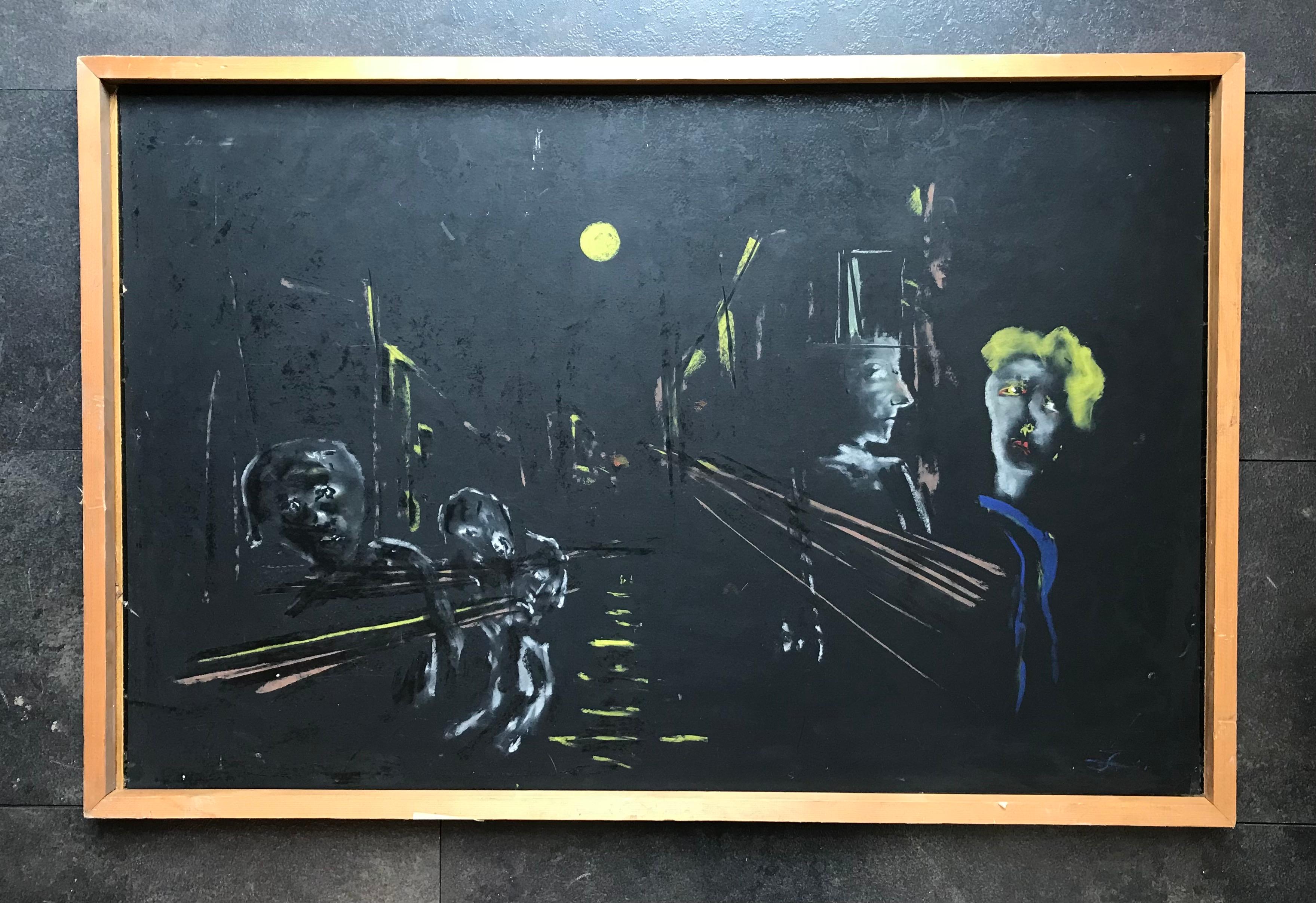 Luna piena di Julien Dinou - Pittura ad olio in vendita 1