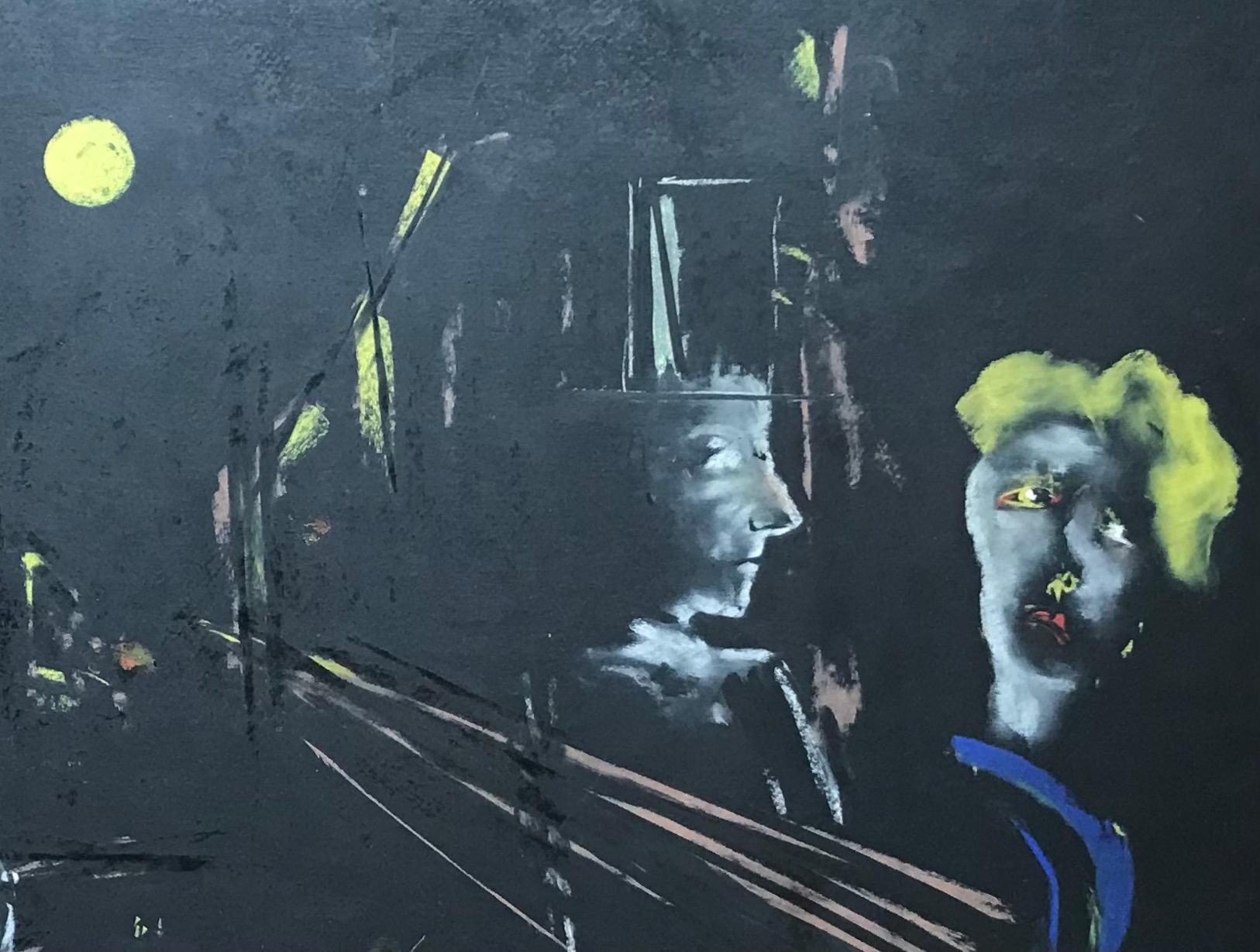 Luna piena di Julien Dinou - Pittura ad olio in vendita 3