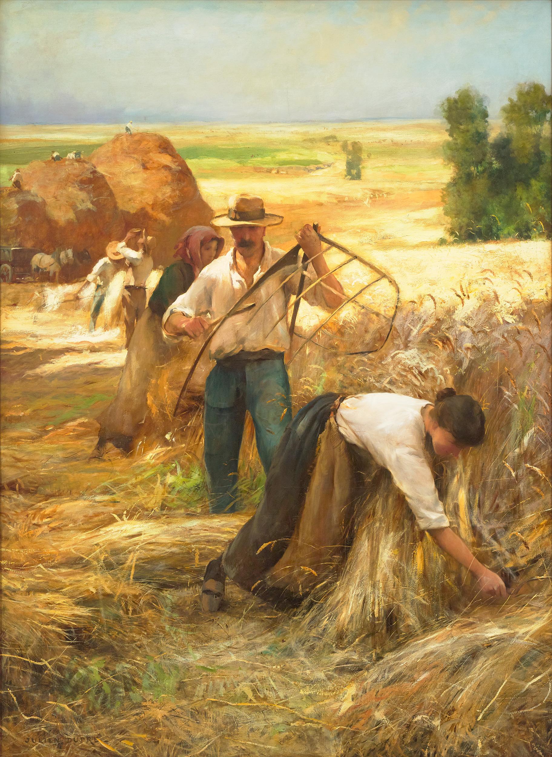 Figurative Painting di Julien Dupre - La fienagione di Julien Dupré