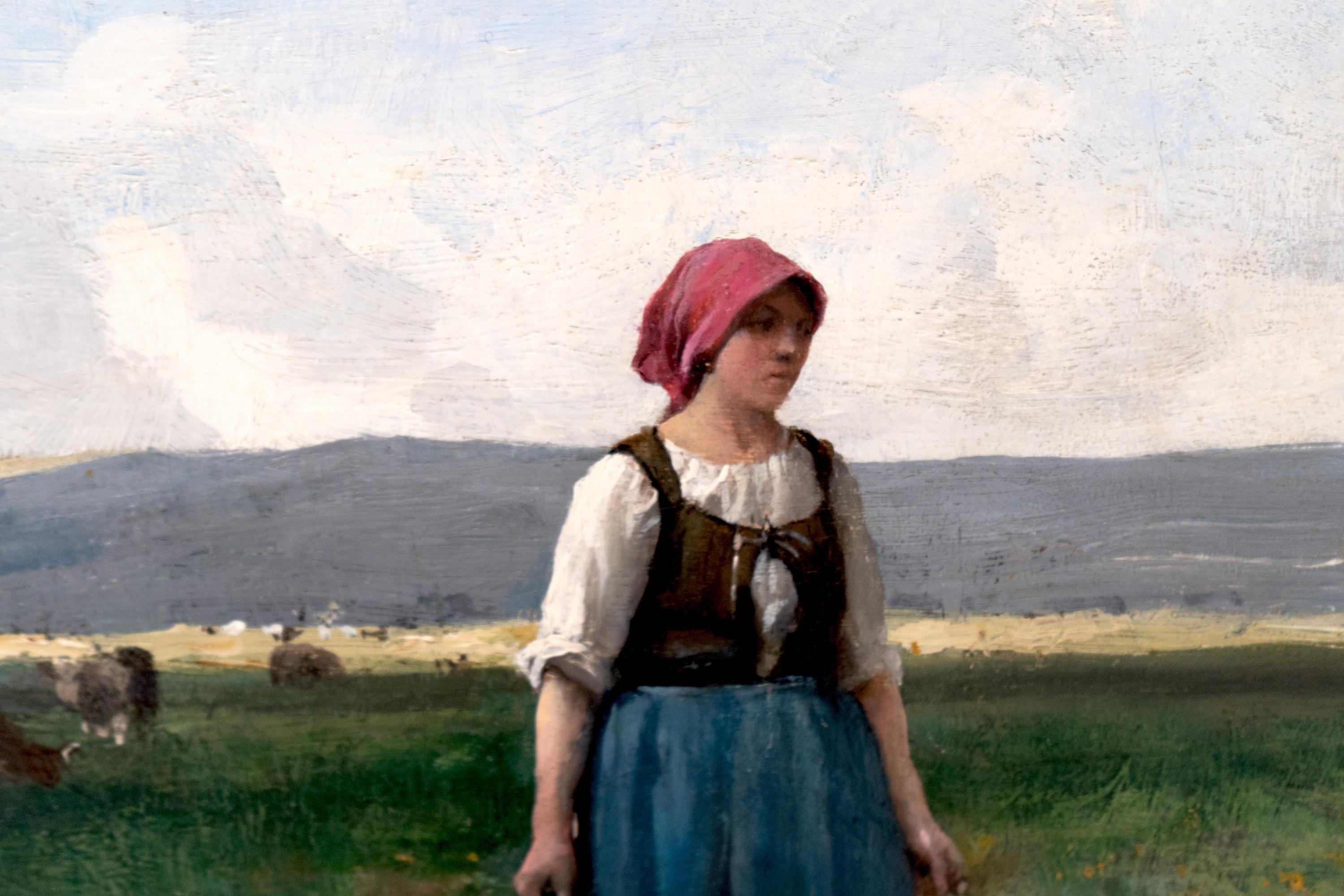 The Milk Girl (La Laitiére) - Painting by Julien Dupre