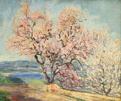 Almond tree in bloom in Gassin