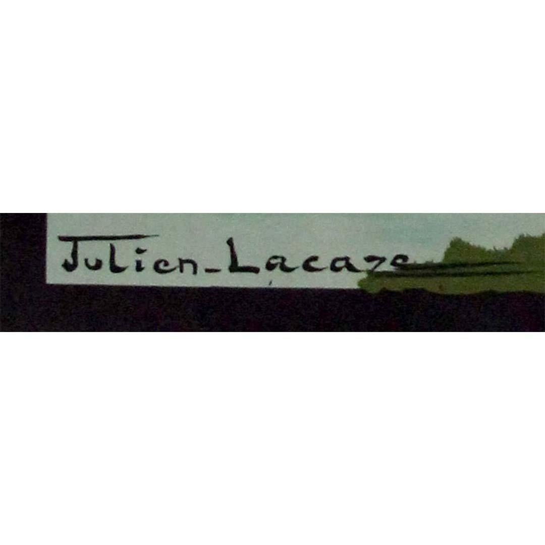 1920 original poster Julien Lacaze La Lorraine pittoresque L'Étang de Bischwald For Sale 2