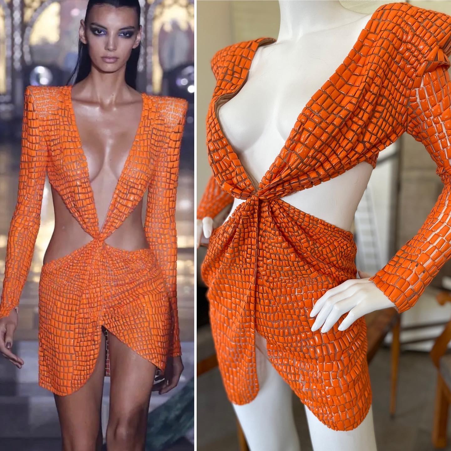 Julien macdonald orange dress sale