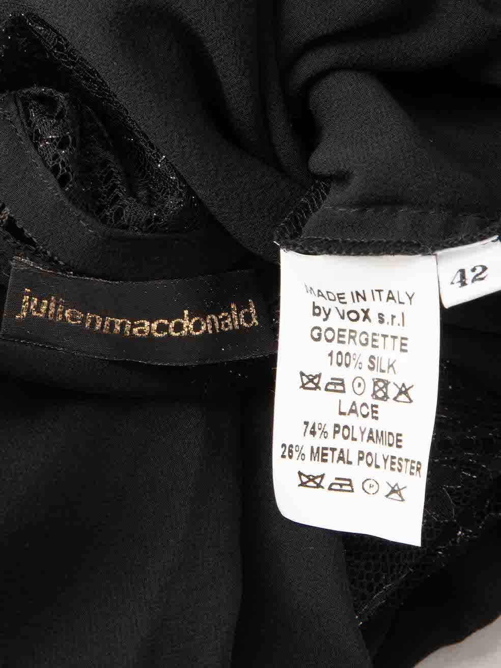 Women's Julien Macdonald AW 2002 Vintage Black Silk Dress Size M For Sale
