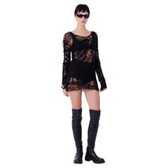 Julien Macdonald F/S 2011 Schwarzer Pullover aus Distressed-Strick im Used-Look