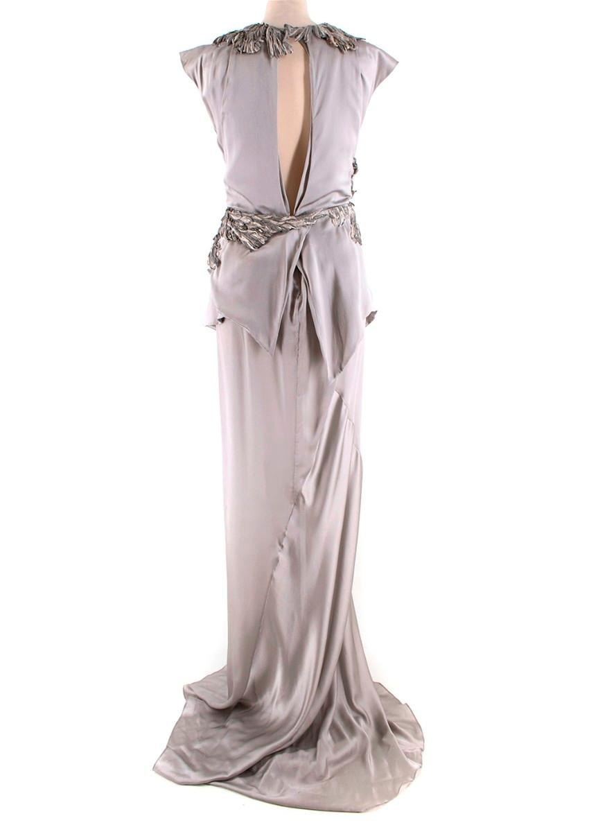 macdonall silver v neck dress