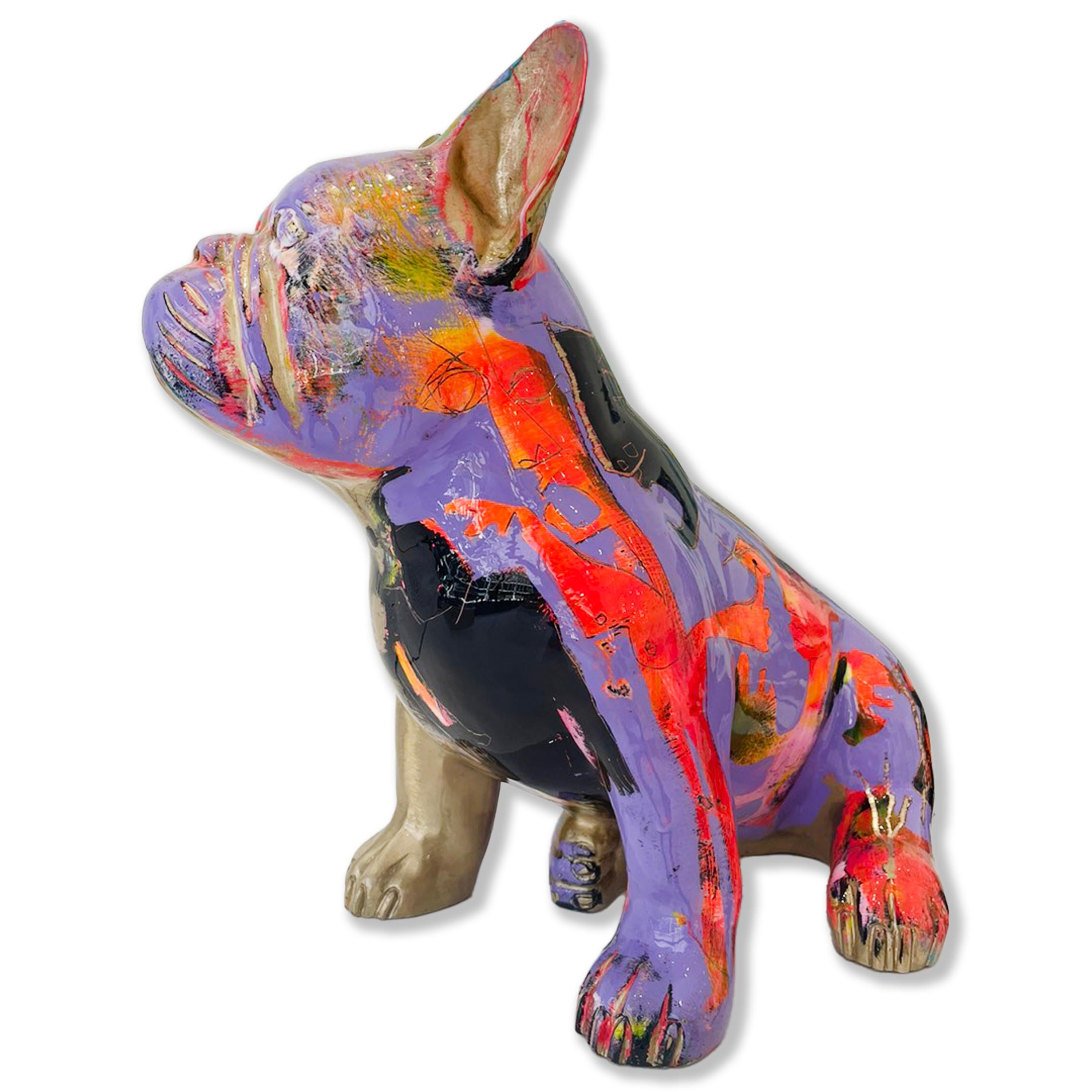 Doggy John, 2023, Painted Bronze - Sculpture by Julien Marinetti