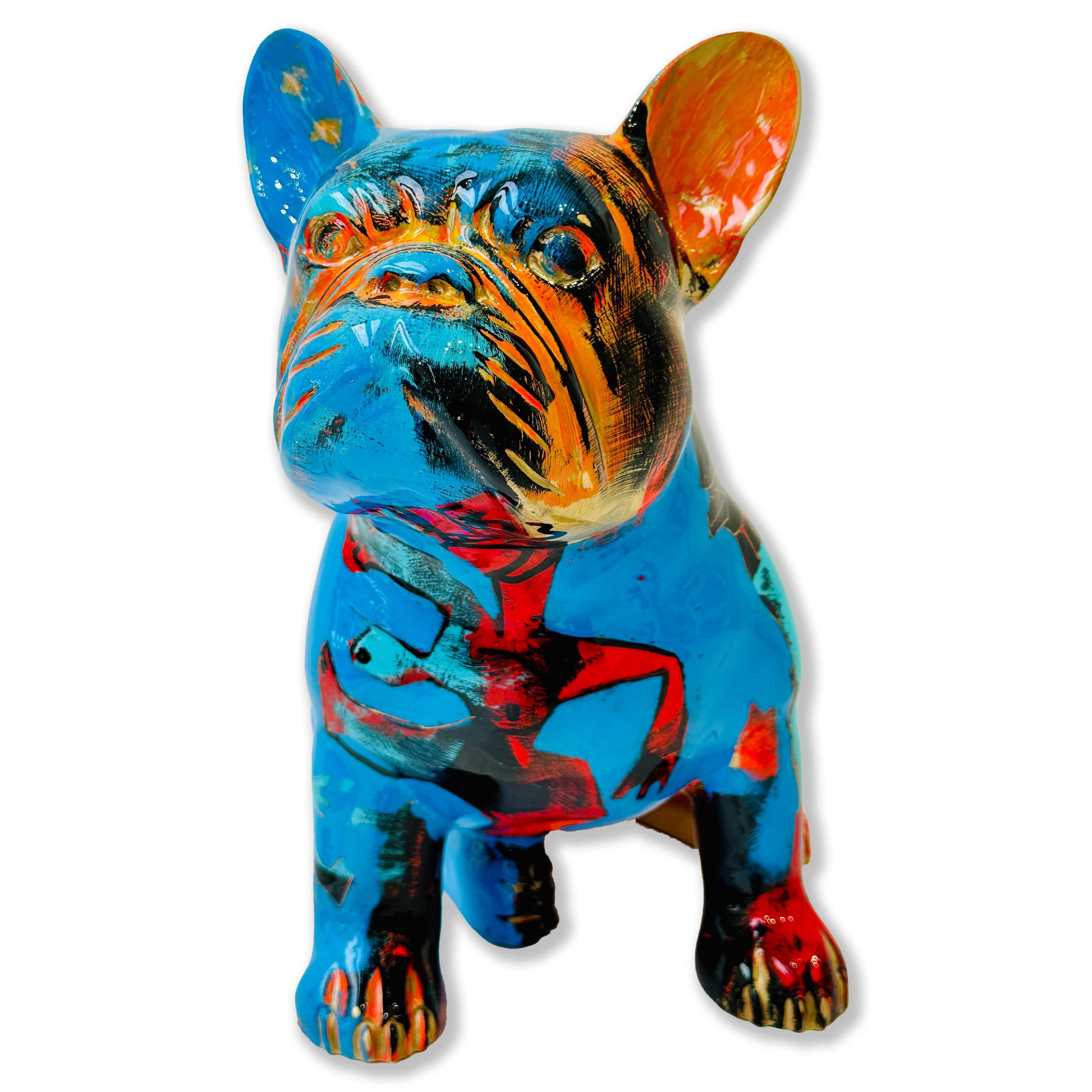 Julien Marinetti Figurative Sculpture - Doggy John, 2023, Painted Bronze