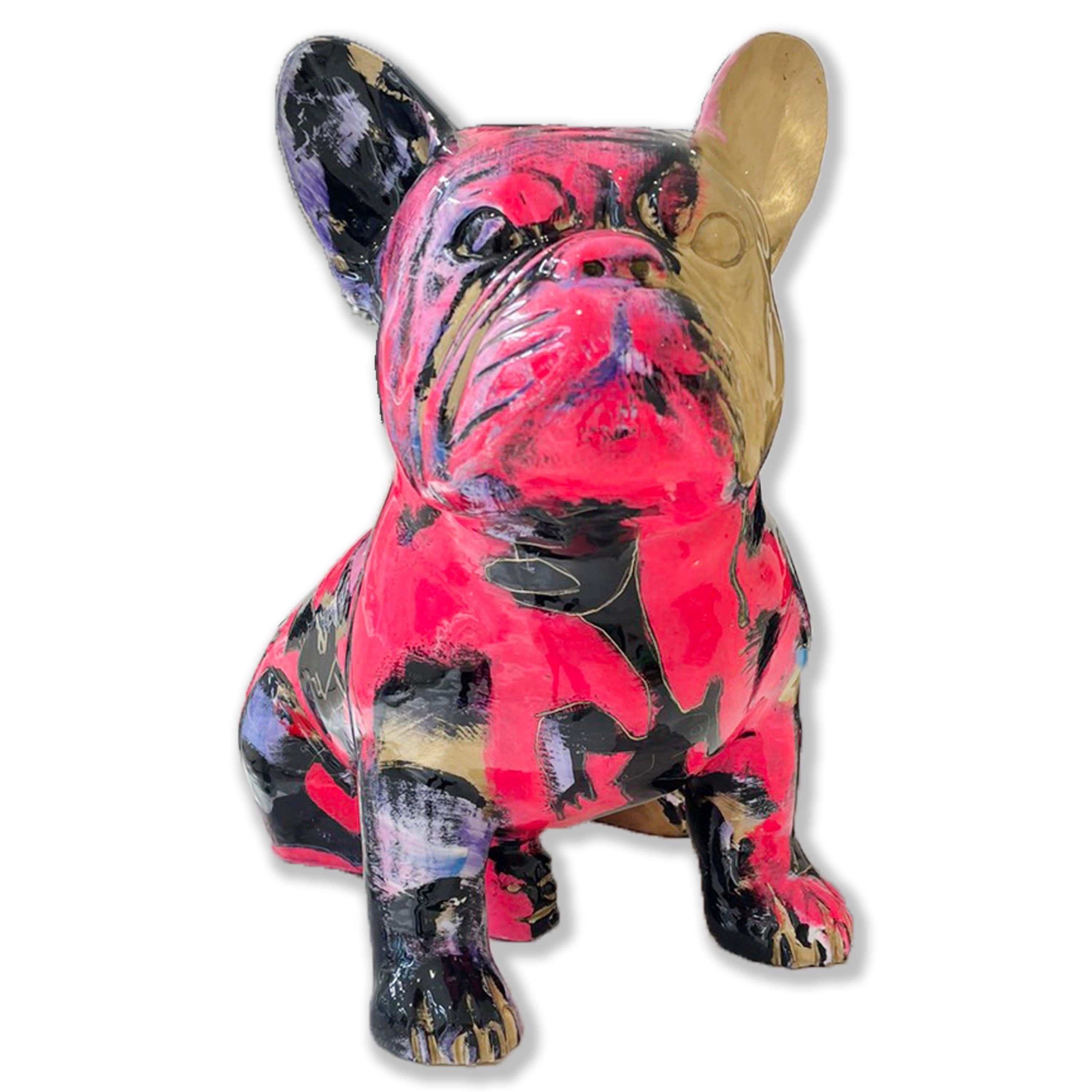 Julien Marinetti Figurative Sculpture - Doggy John, 2023, Painted Bronze