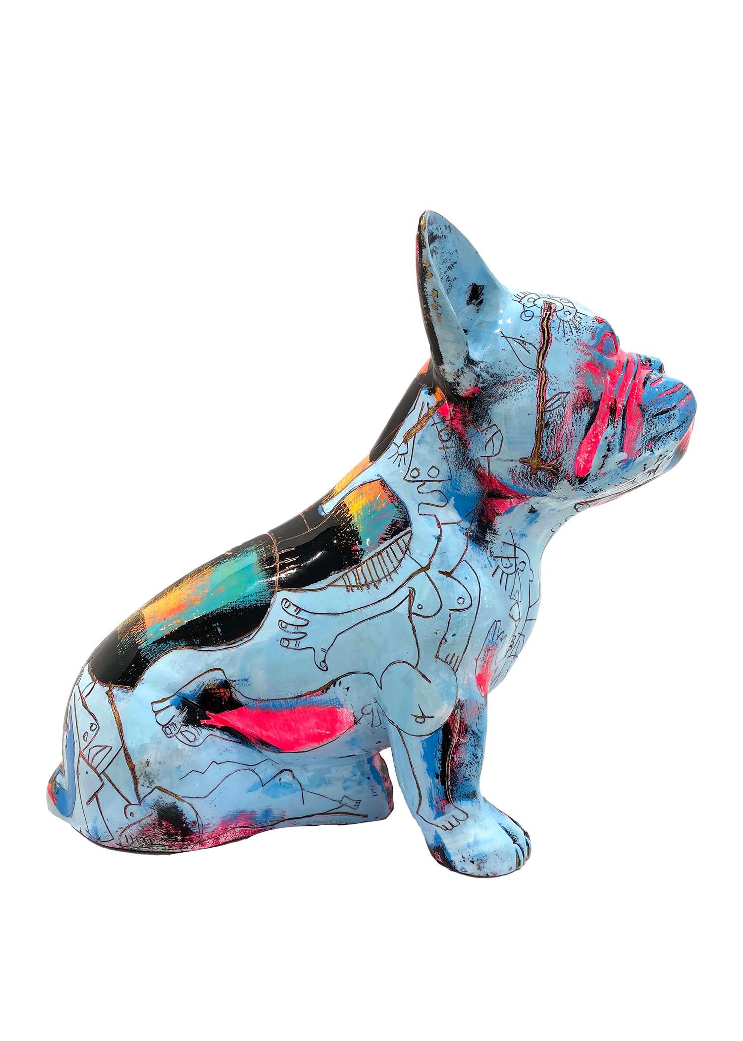 Doggy John, Bronze - Sculpture de Julien Marinetti