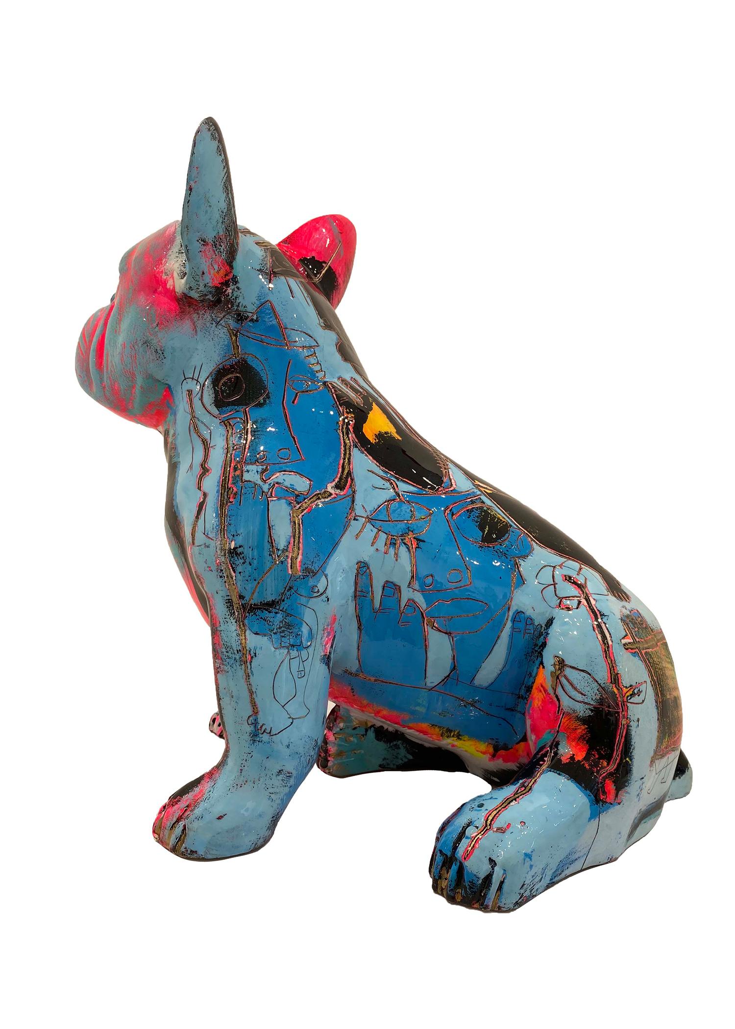 Doggy John, Bronze - Or Figurative Sculpture par Julien Marinetti