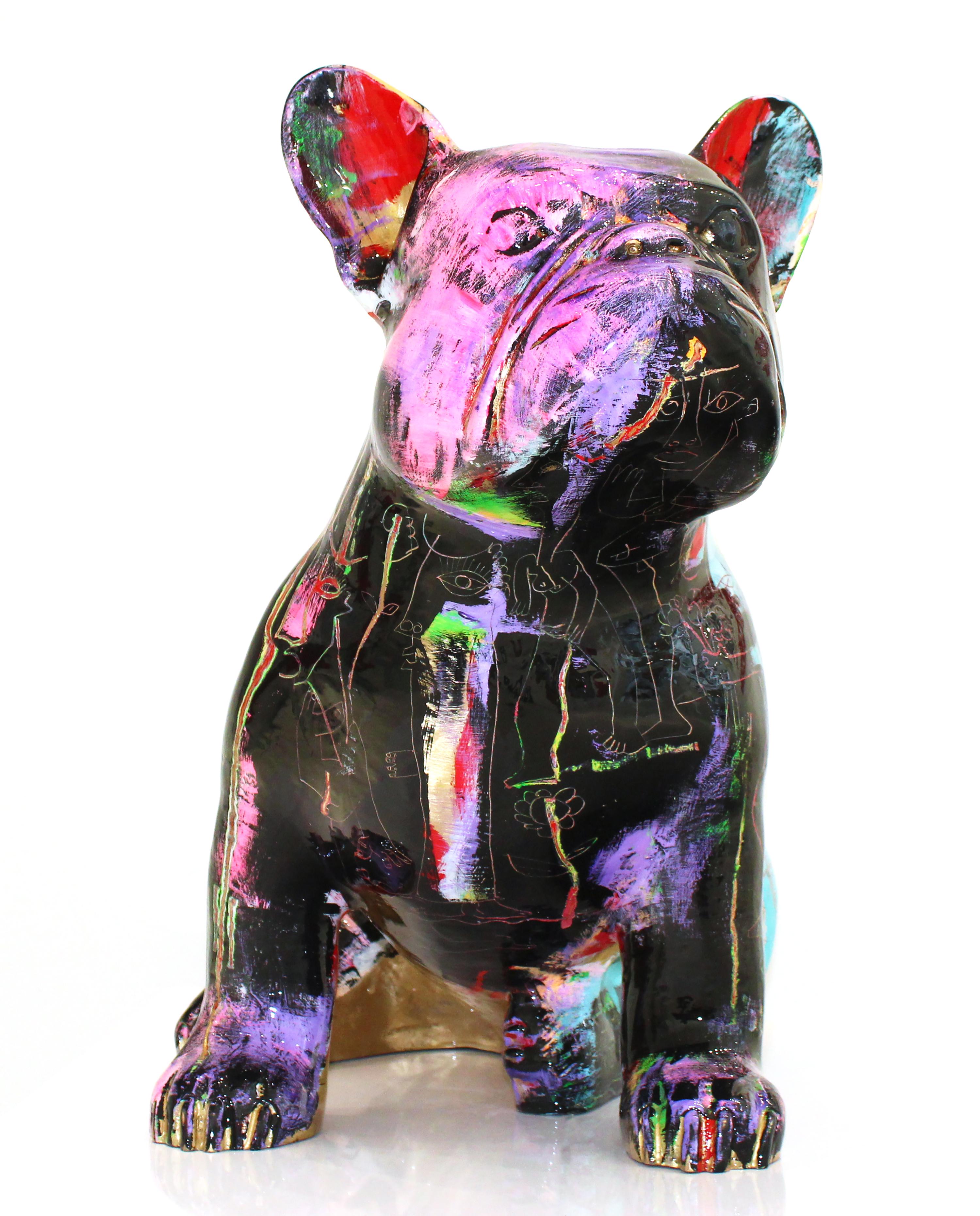 Doggy John, Bronze - Sculpture by Julien Marinetti