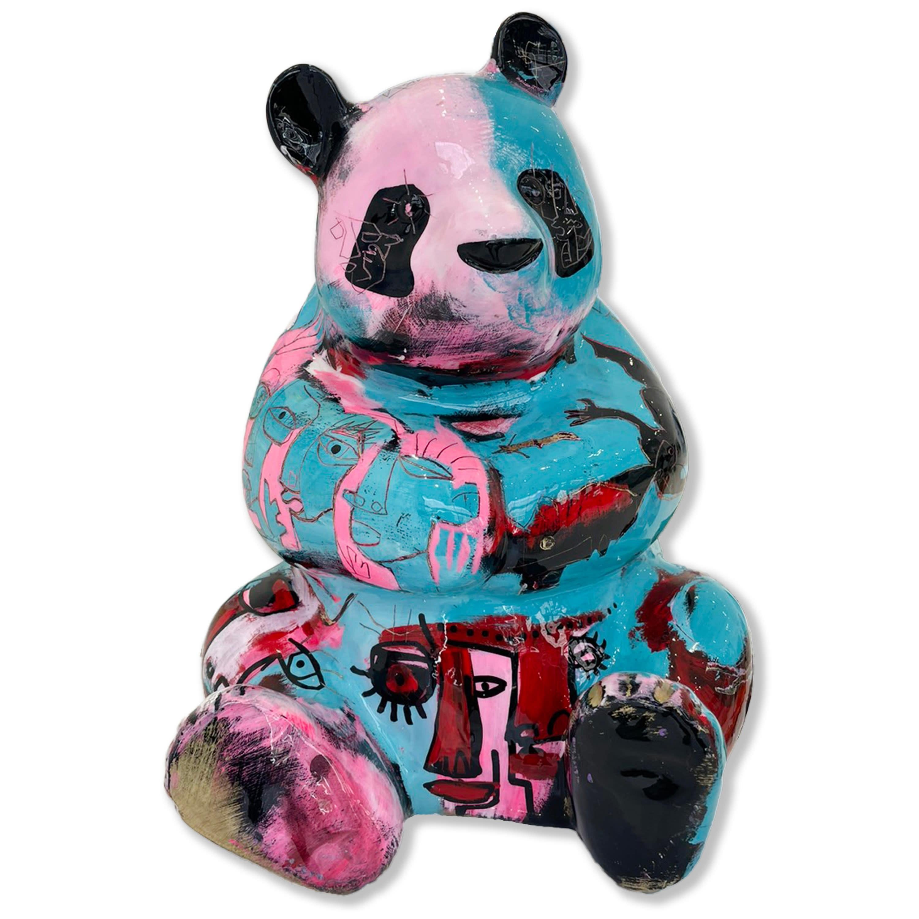 Panda Ba, 2023, Bemalte Bronze, Panda