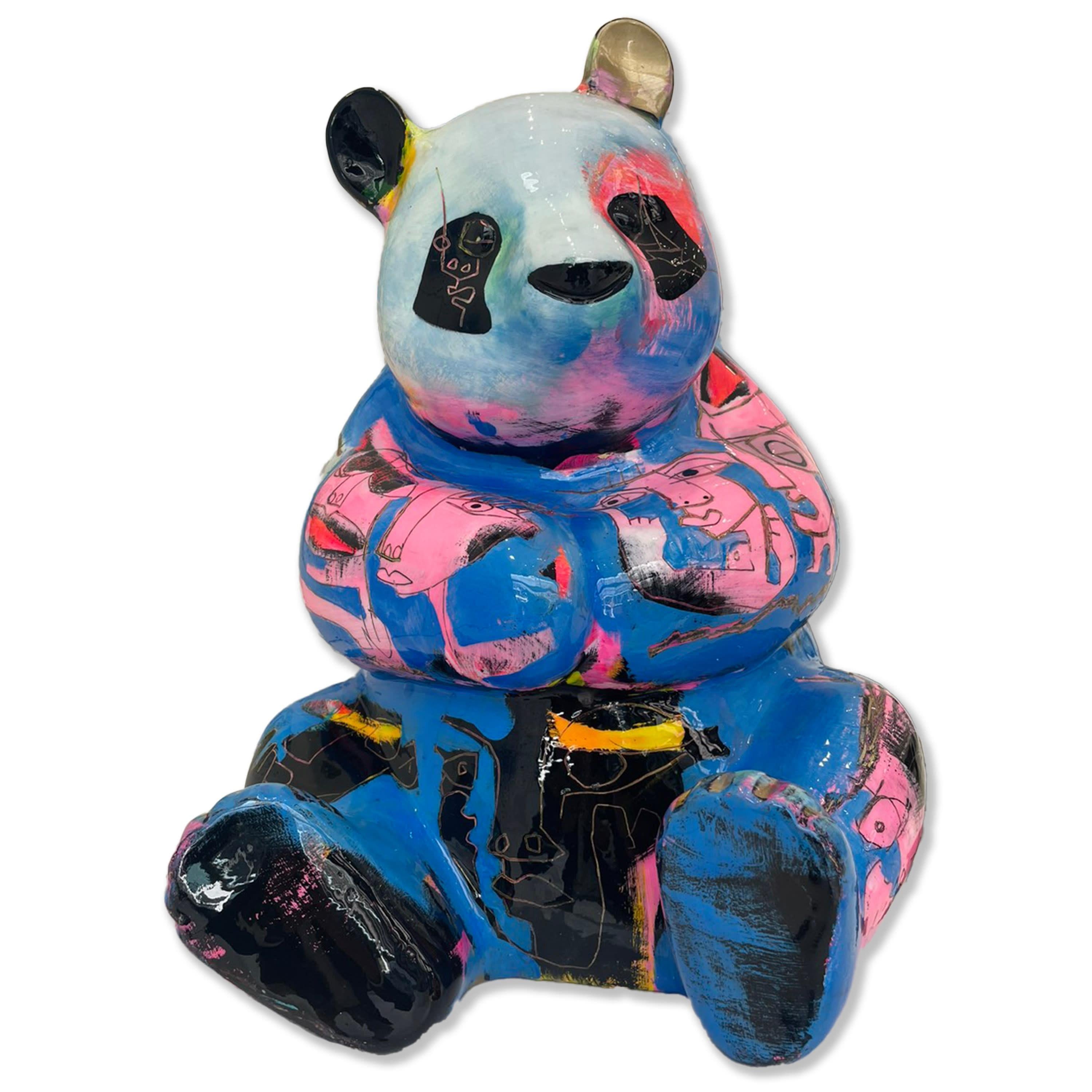 Panda Ba, 2023, bronze peint