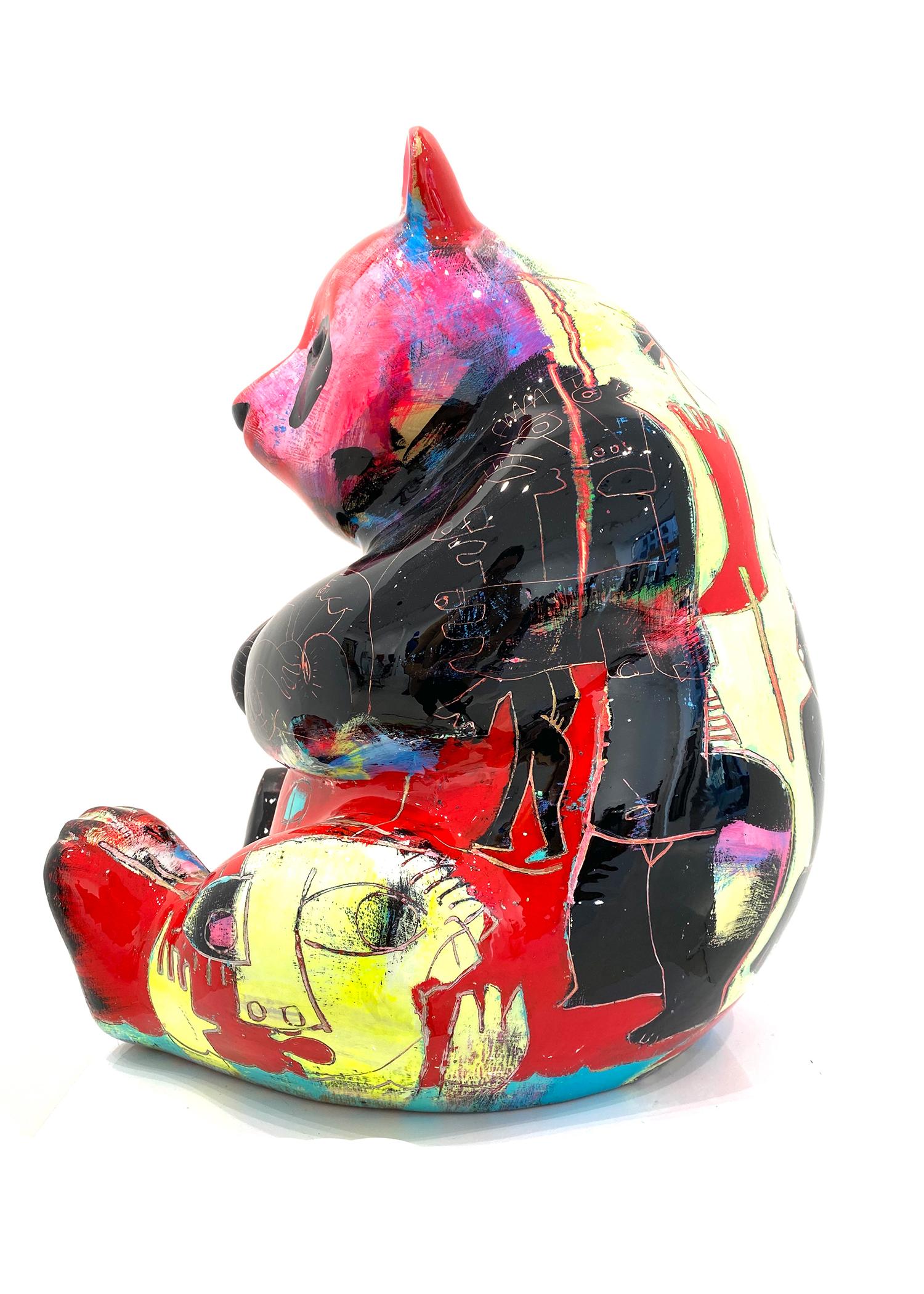 Panda – Ba, Bronze - Sculpture by Julien Marinetti