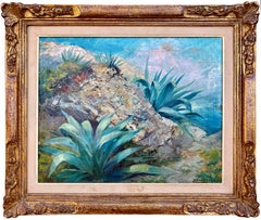 Vue de la côte avec agave, Julien Stappers, Chenee 1875 - 1950, Peintre belge