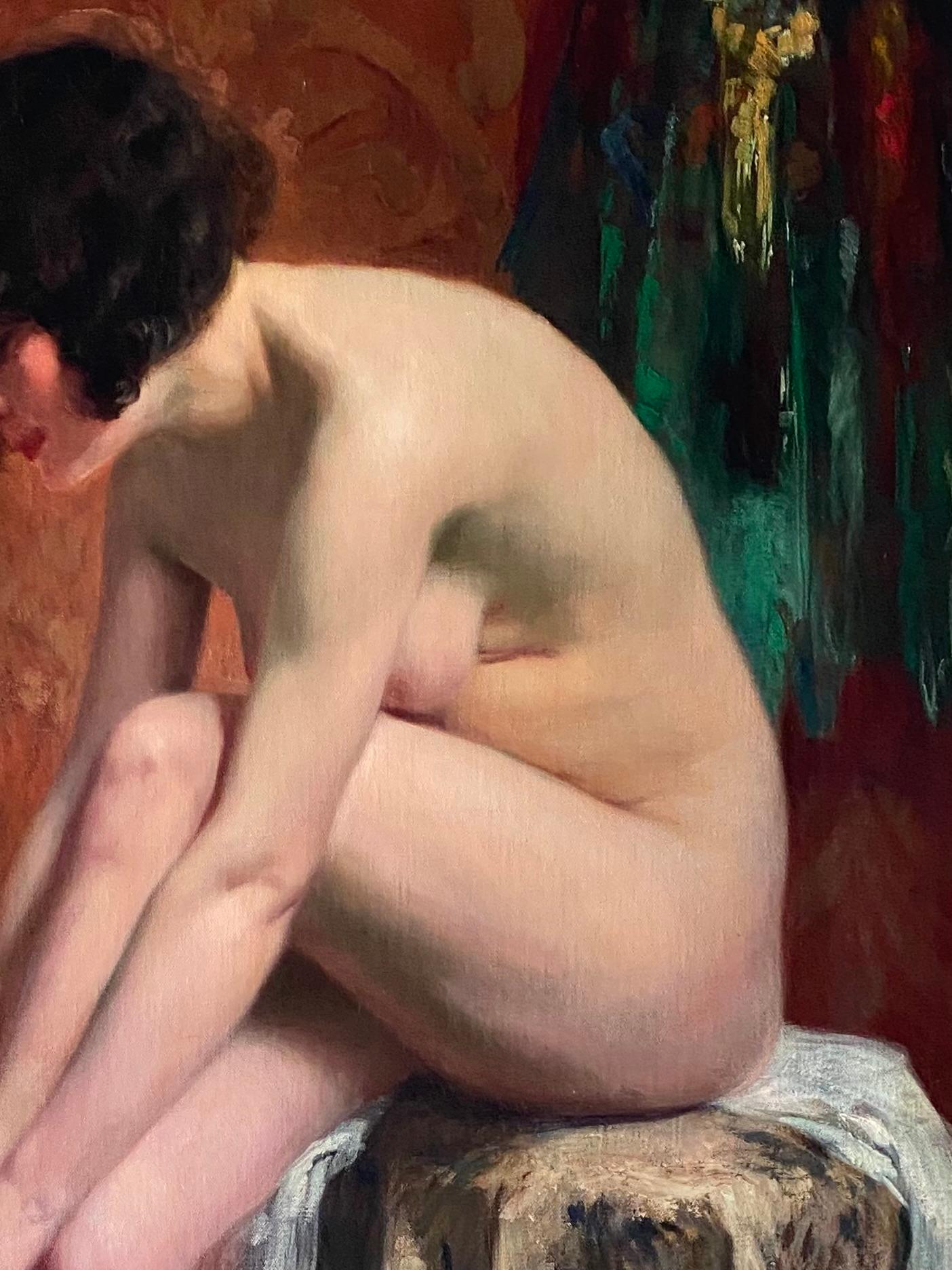 Julien T'Felt
Gand 1874 - 1936 Anvers
Peintre belge

L'habillage nu

Signature : signée en bas à droite 