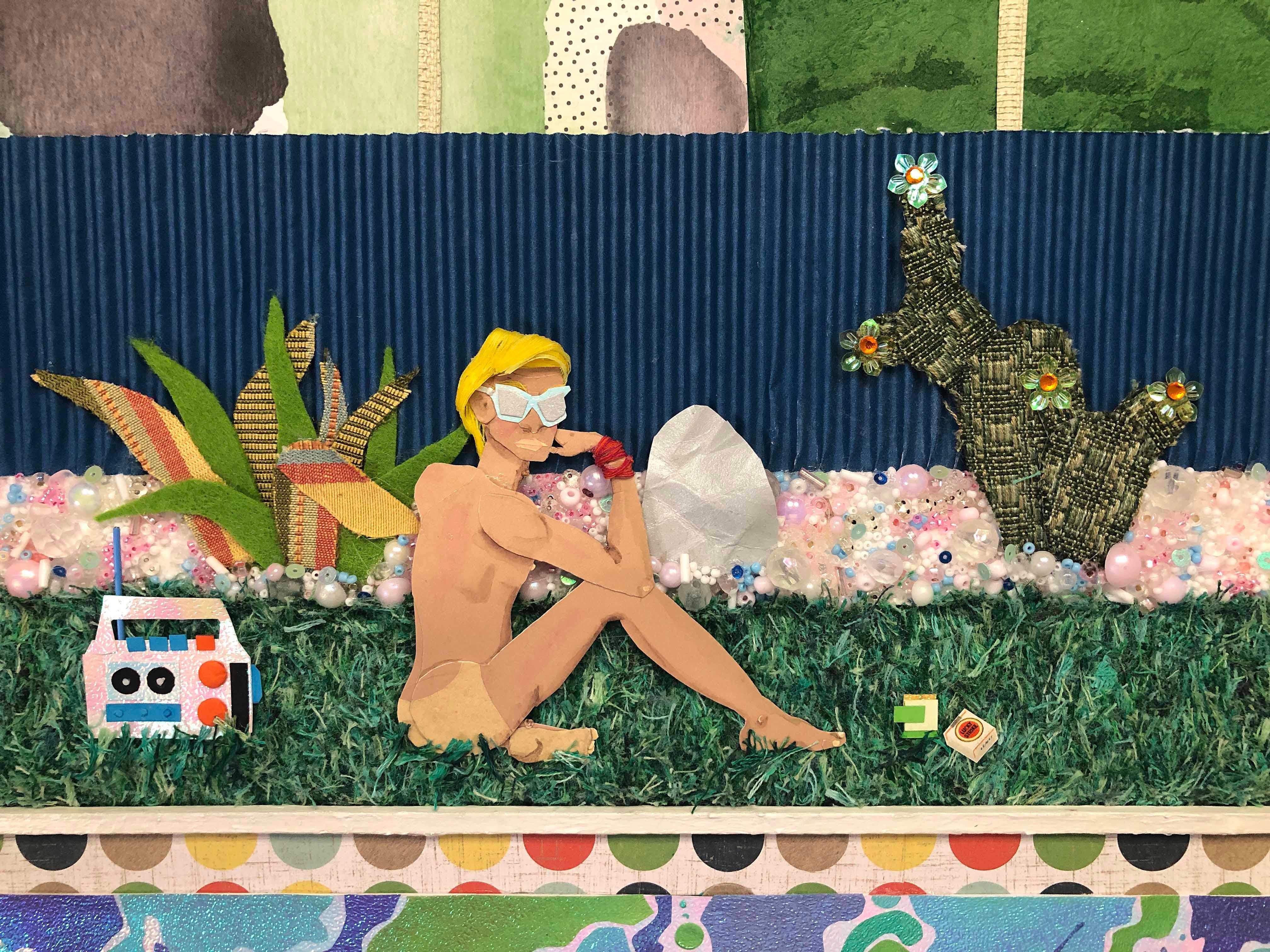 Il tè con Hockney: collage contemporaneo in vendita 1