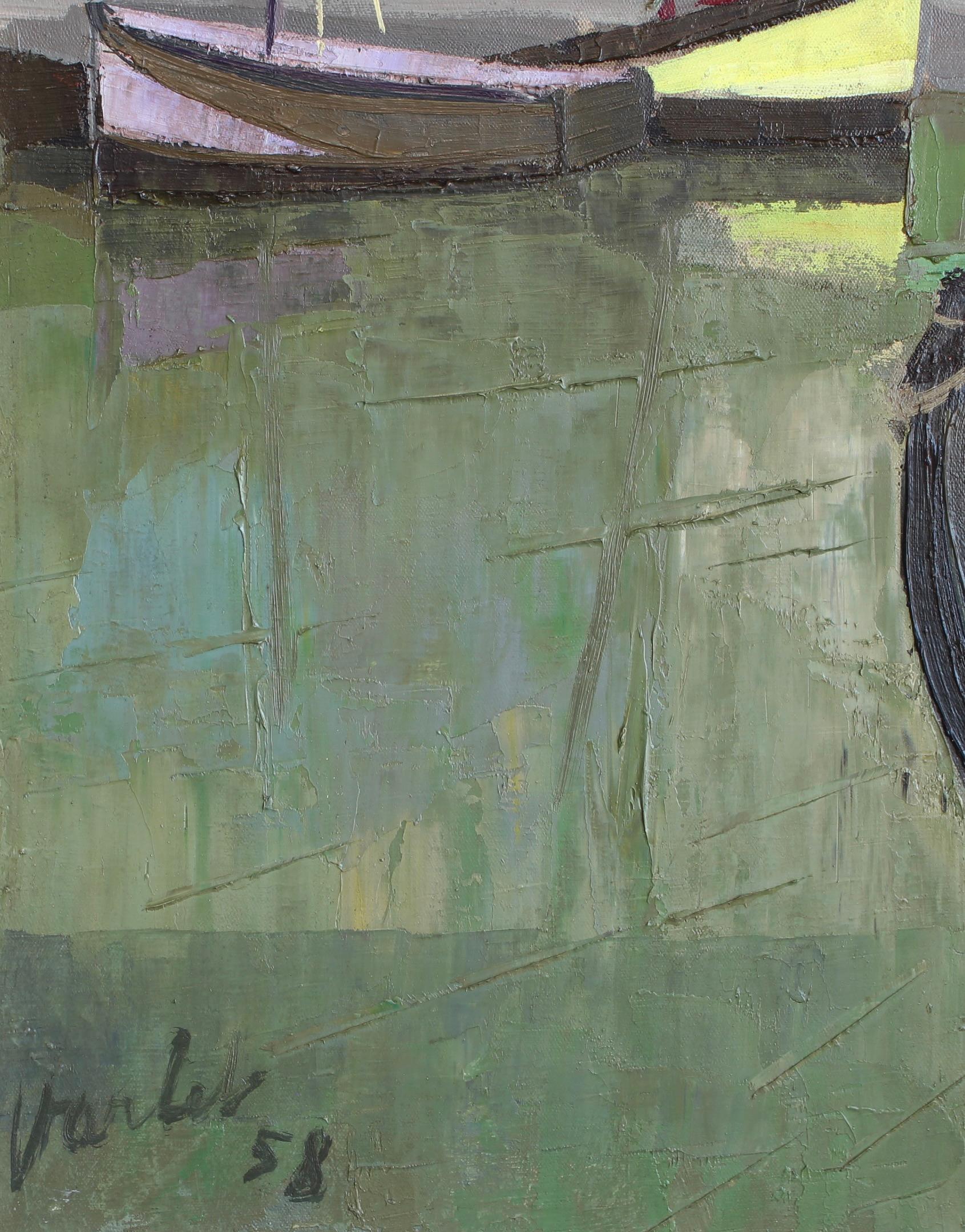 „Der Hafen von Honfleur“ von Julien Varlet (1958) im Angebot 10