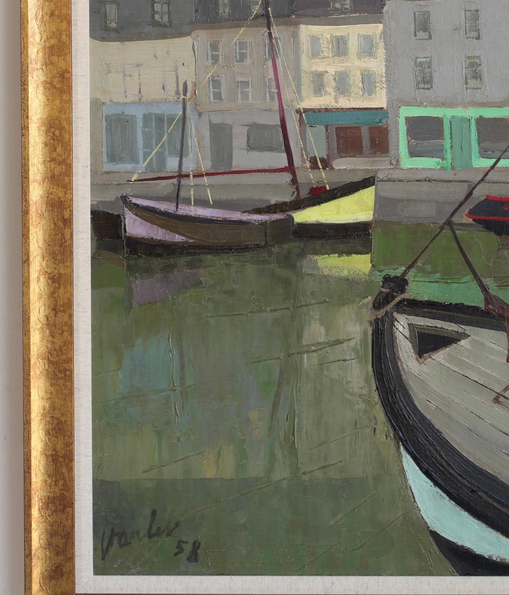 „Der Hafen von Honfleur“ von Julien Varlet (1958) im Angebot 2