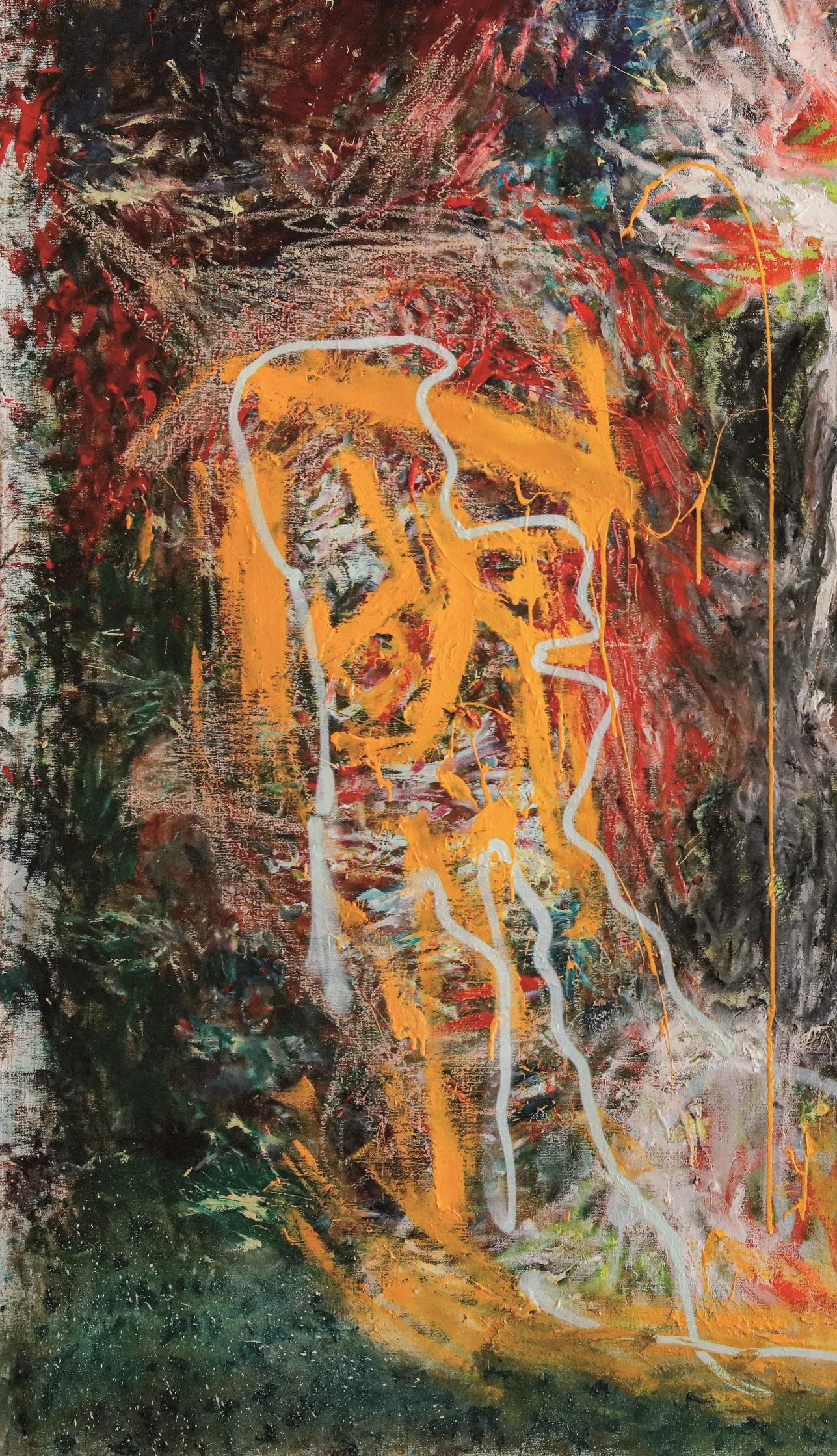 Oil paint on canvas
Hand signed on the back by the artist

“At first glance, we are invited to a colorful carnival. Everything is movement here! As if Julien Wolf had tried to capture the essence of models unable to stay in place. As if he wanted to