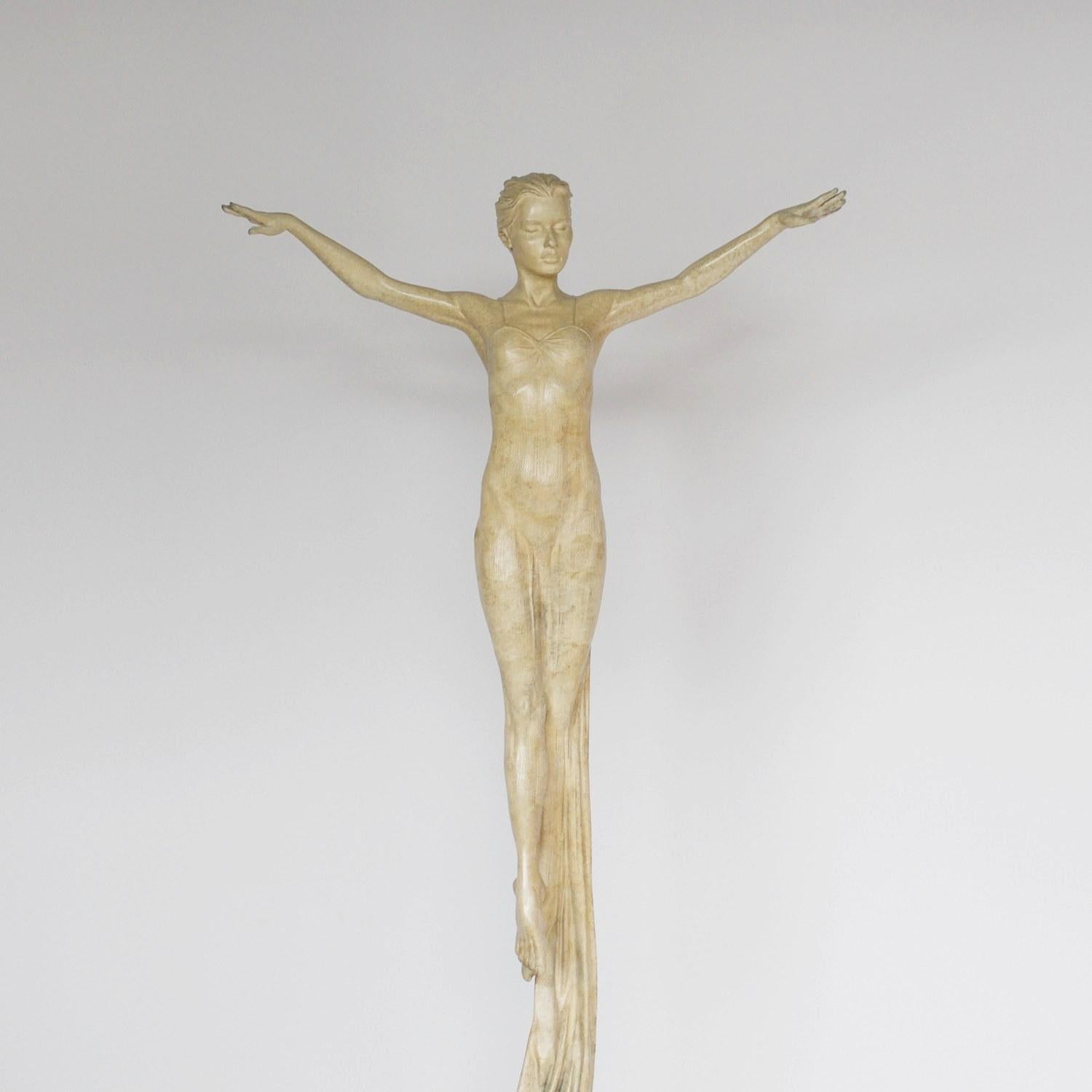 Juliet, a limited edition, patinated bronze figure of a dancer in draping robe. Set over a granite plinth. Signed 'Michael Talbot' to bronze, and stamped Royal Ballet 3/20.

After completing a Masters degree at the Royal Academy in London 1980,
