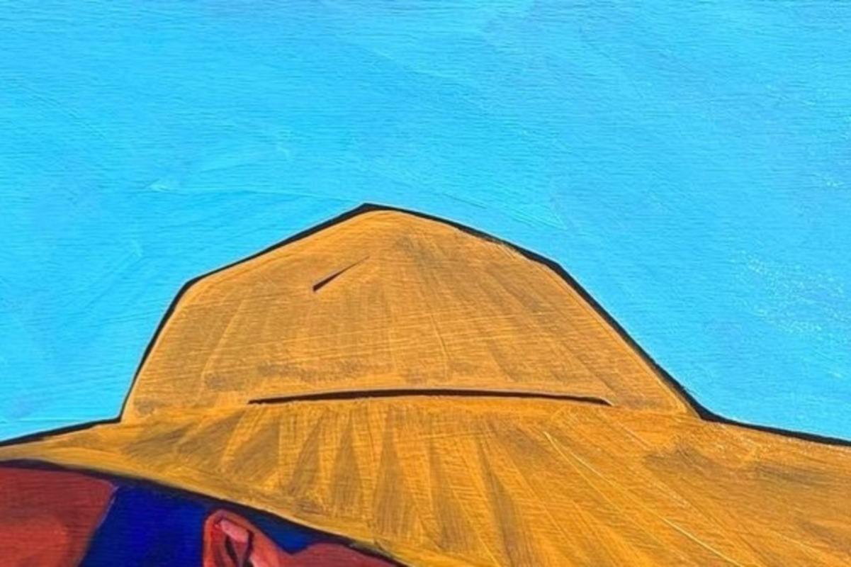 Juliet von James Mattinson, 20x28, Öl auf Holz-Leinwand, 2022 (Moderne der Mitte des Jahrhunderts) im Angebot