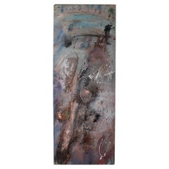 Juliet Holland Signed 1989 “Dolmen Diptych III” Mixed Media Wall Assemblage