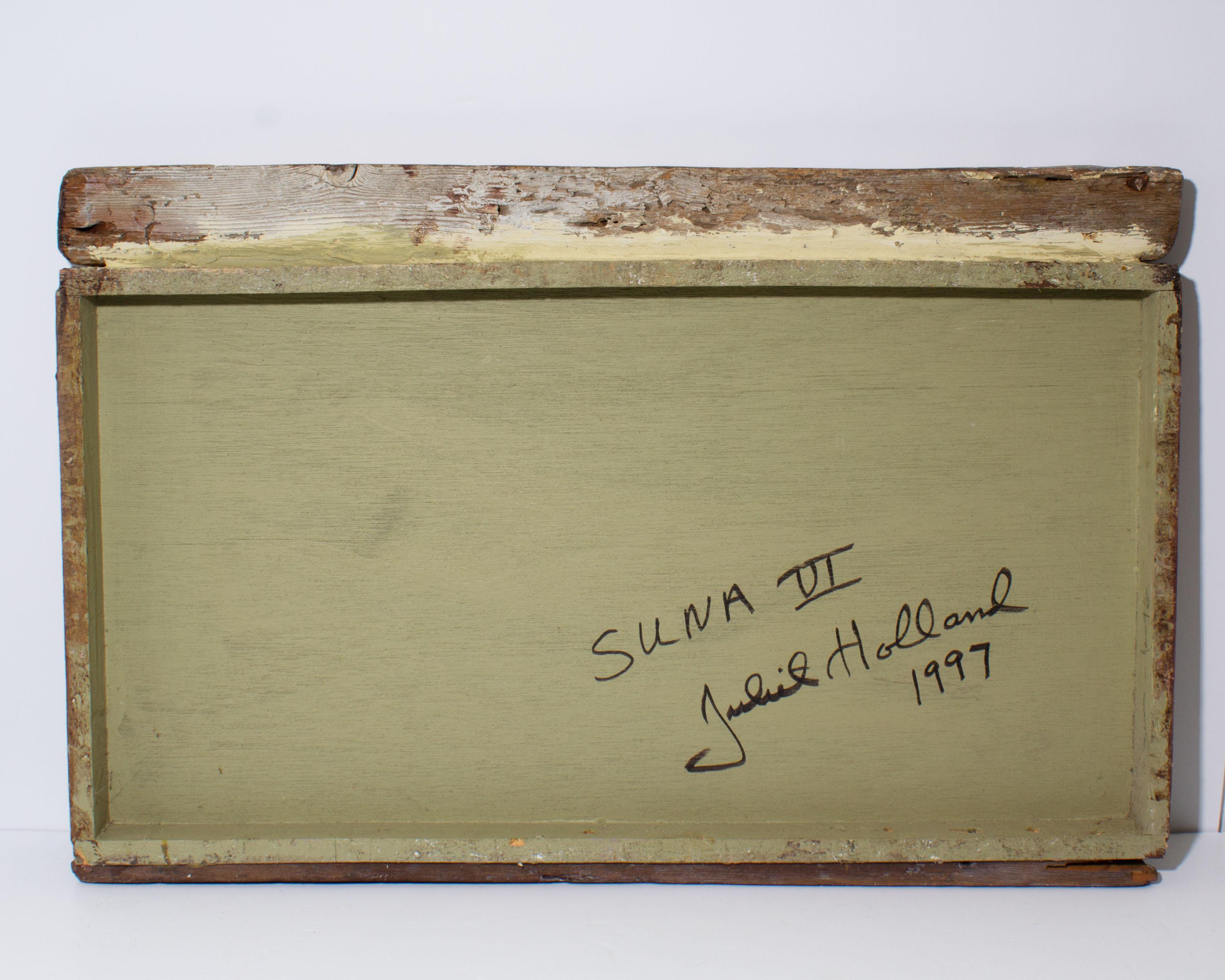 Late 20th Century Juliet Holland Signed 1997 “Suma vi” Mixed Media Wall Assemblage For Sale