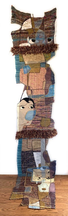 Handwoven textile wall hanging: 'Annie'