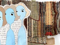 Handgewebter textiler Wandbehang: 'Elize'