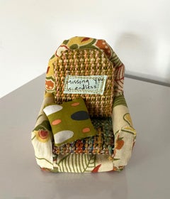 Textile sculpture: 'Lounge Chair on Wednesday'