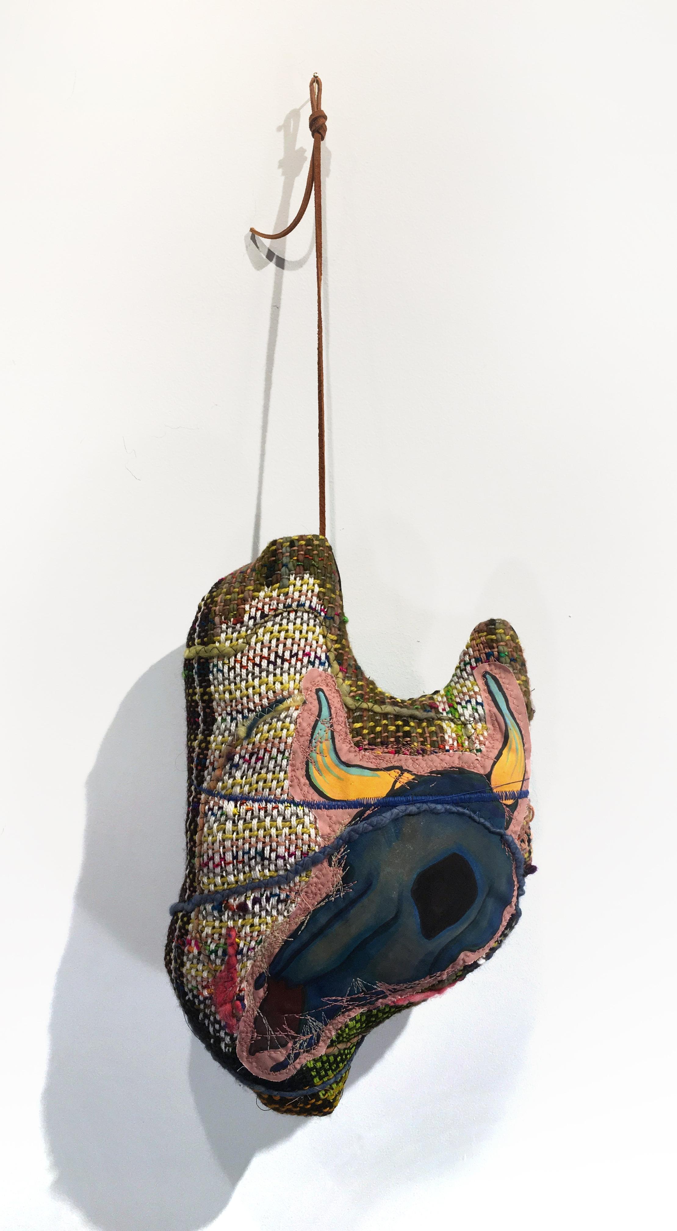 Handwoven Textile Wall Hanging: 'Hanging' - Sculpture by Juliet Martin