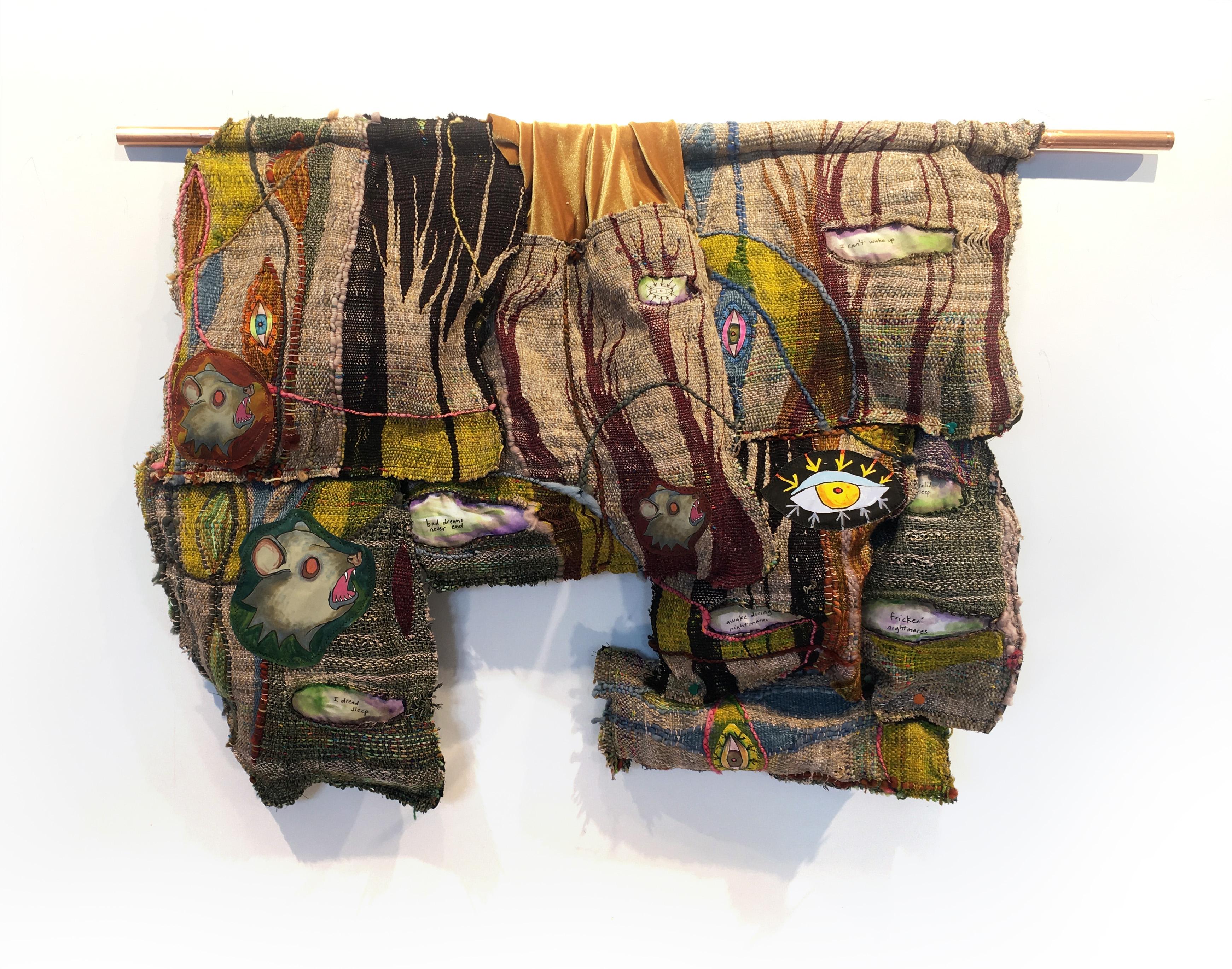 Juliet Martin Figurative Sculpture - Textile Handwoven Wall Hanging: 'Forest and Trees'